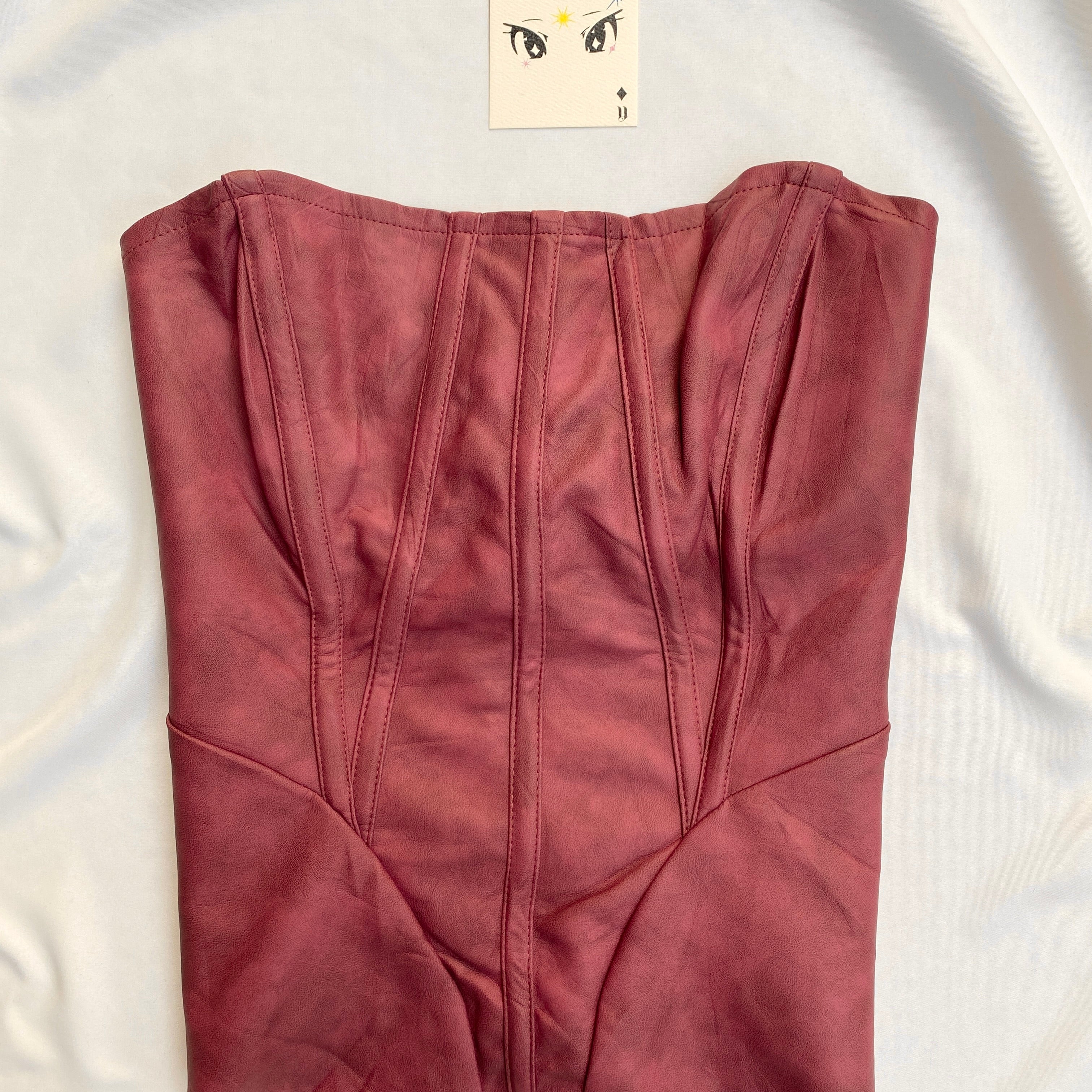 WINE RED CORSET (Bust : 30-34, Upper Waist : 28-32)