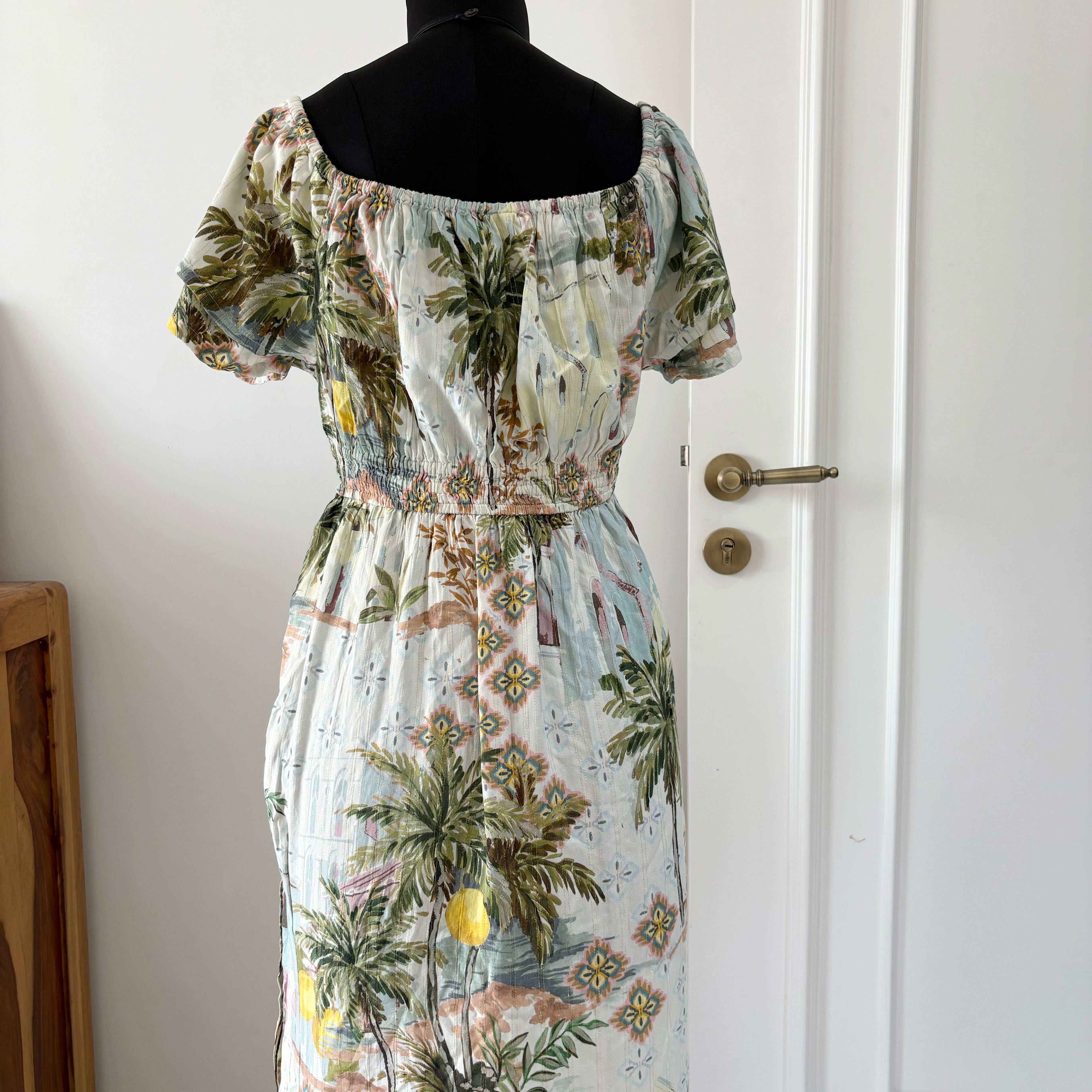 TROPICAL MAXI DRESS (Bust : 34-38, Upper Waist : 28-34)