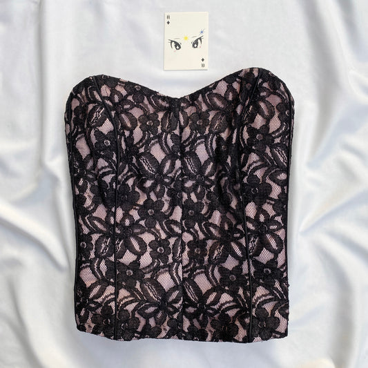 BLACK LACE CORSET (Bust : 32-34, Upper Waist : 27-29)