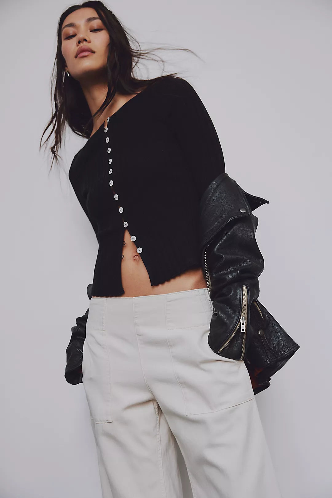 BLACK CARDIGAN/TOP FROM FREE PEOPLE (Multiple sizes available)