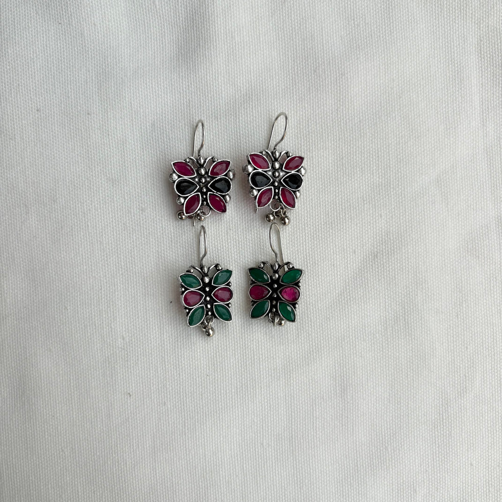 BUTTERFLY WITH STONE EARRINGS