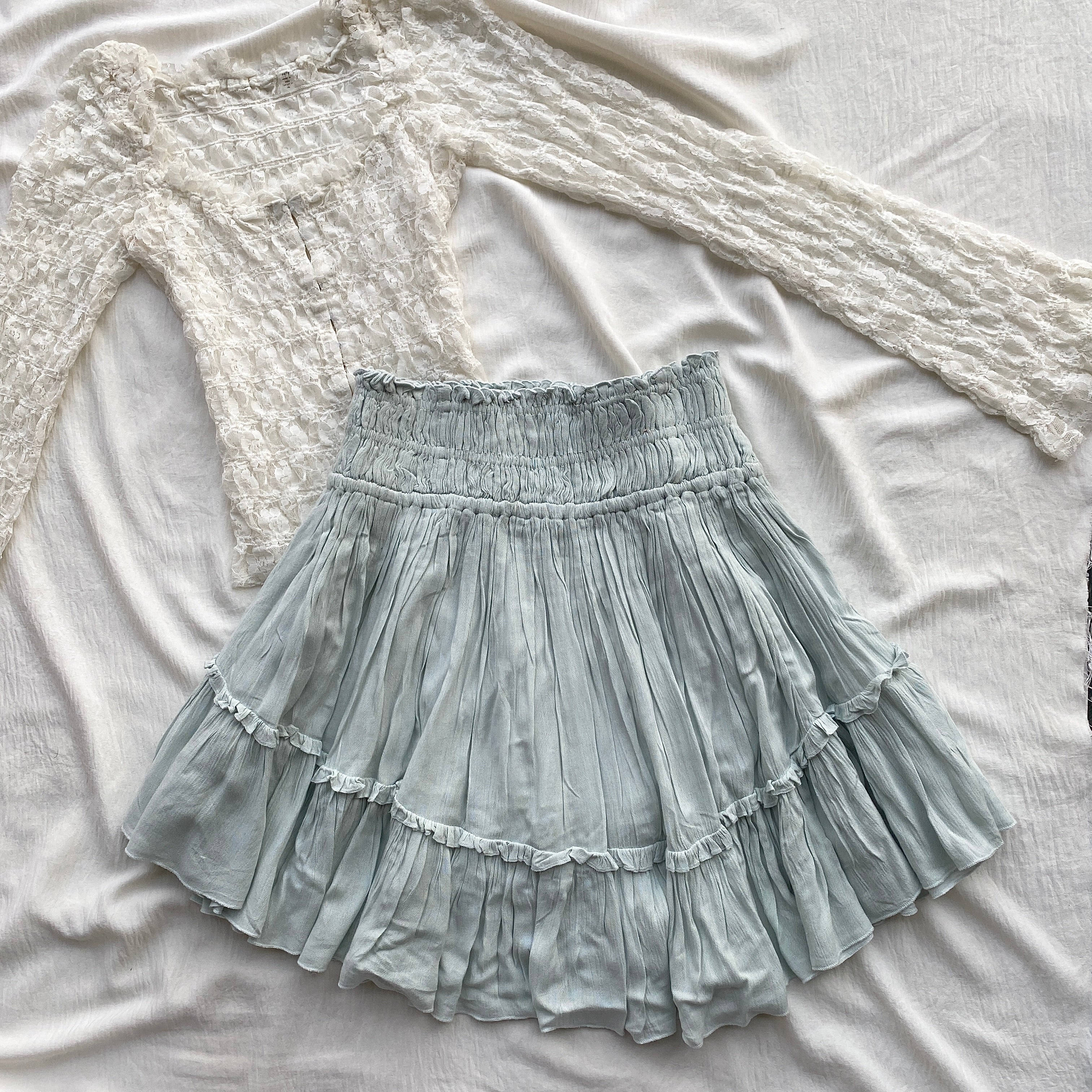 PASTEL BLUE SKIRT FROM FREE PEOPLE (Two sizes)