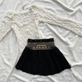 BLACK SKIRT WITH EMBROIDERED BAND FROM RIPCURL (Waist : 22-26)