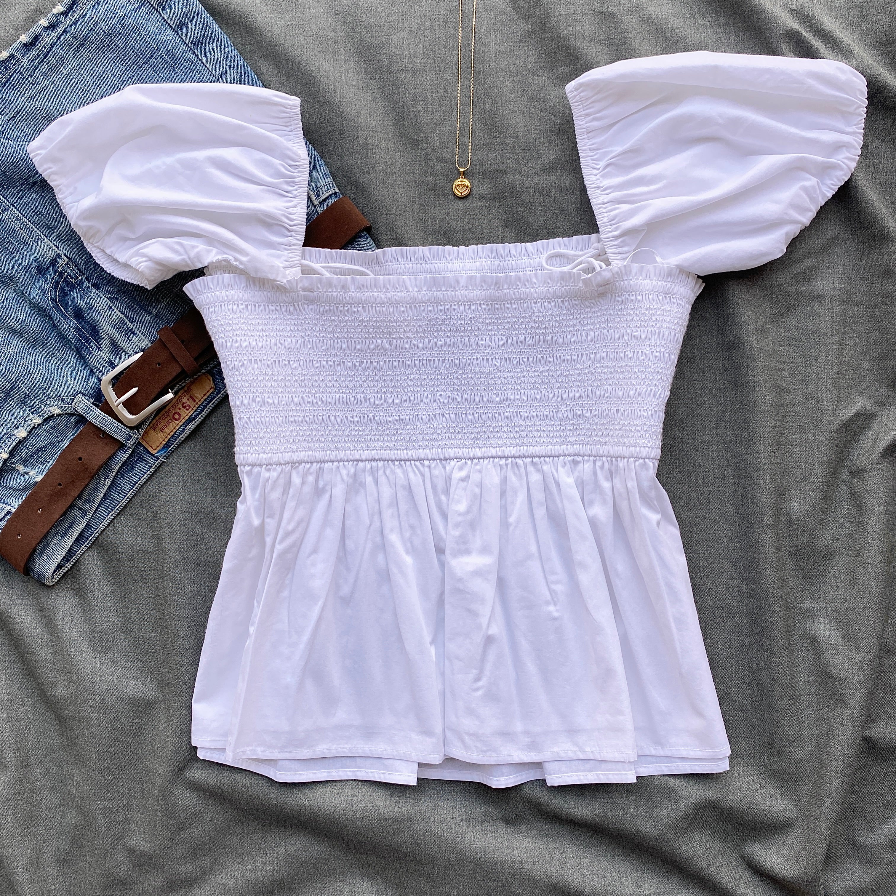WHITE TOP FROM ABERCROMBIE AND FITCH (Two sizes)