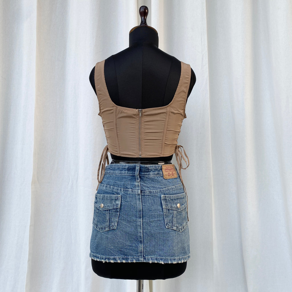 BROWN CORSET (Bust : 30-34, Upper Waist : 24-26)