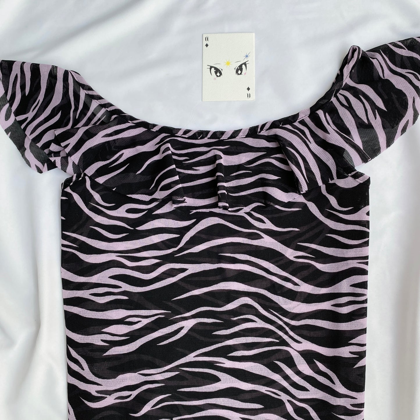 ZEBRA PRINT OFF SHOULDER TOP (Bust : 34-36, Upper Waist : 30-36)