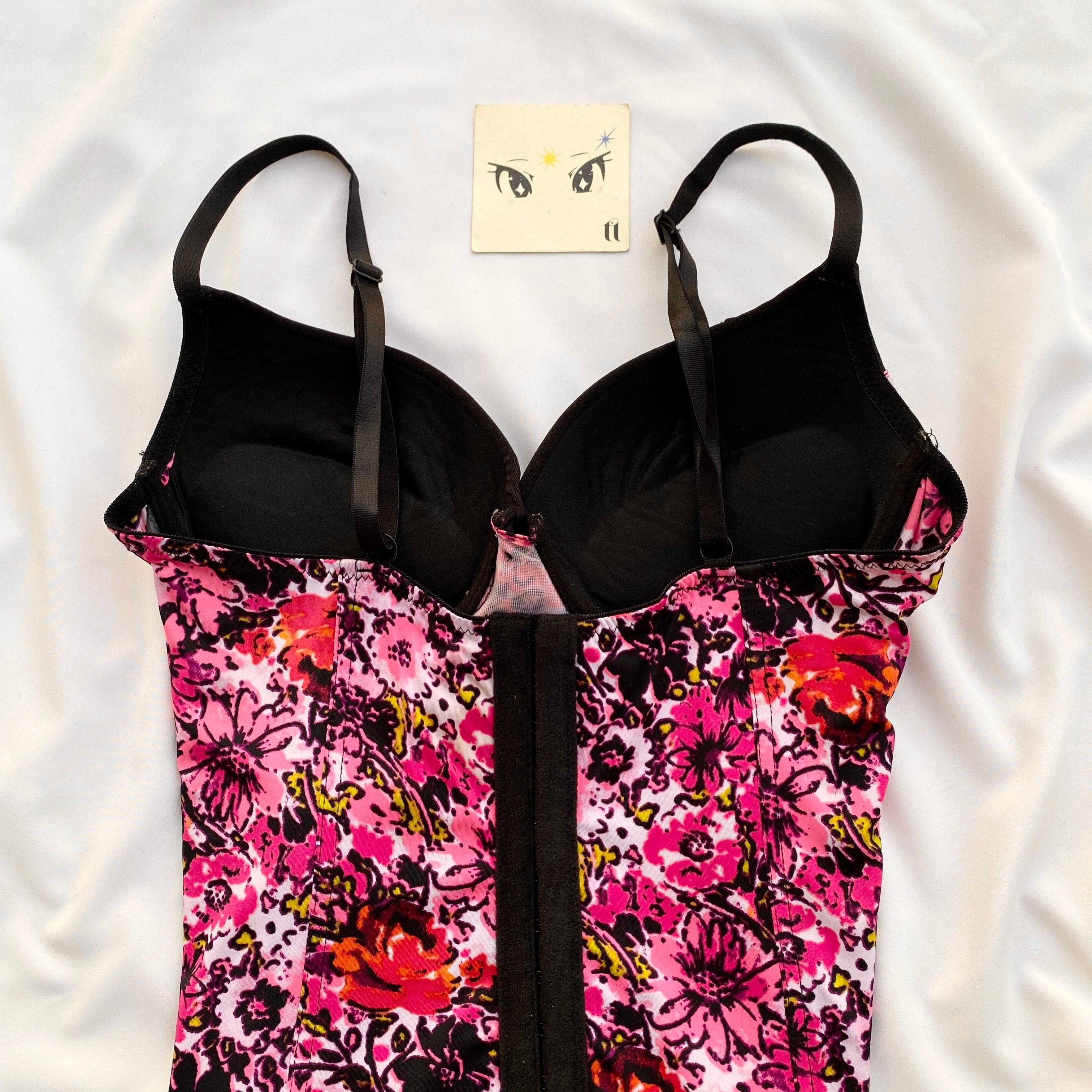 FLORAL CORSET (BUST 32D/34C/36B UPPER WAIST 26-32)