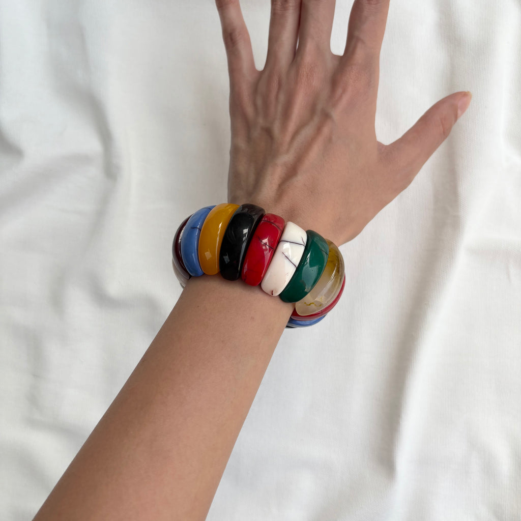 MULTICOLOURED ELASTIC BRACLET