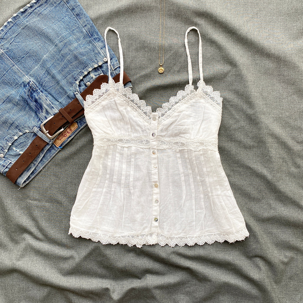 WHITE EYELET TOP FROM ZARA (Sizes available)