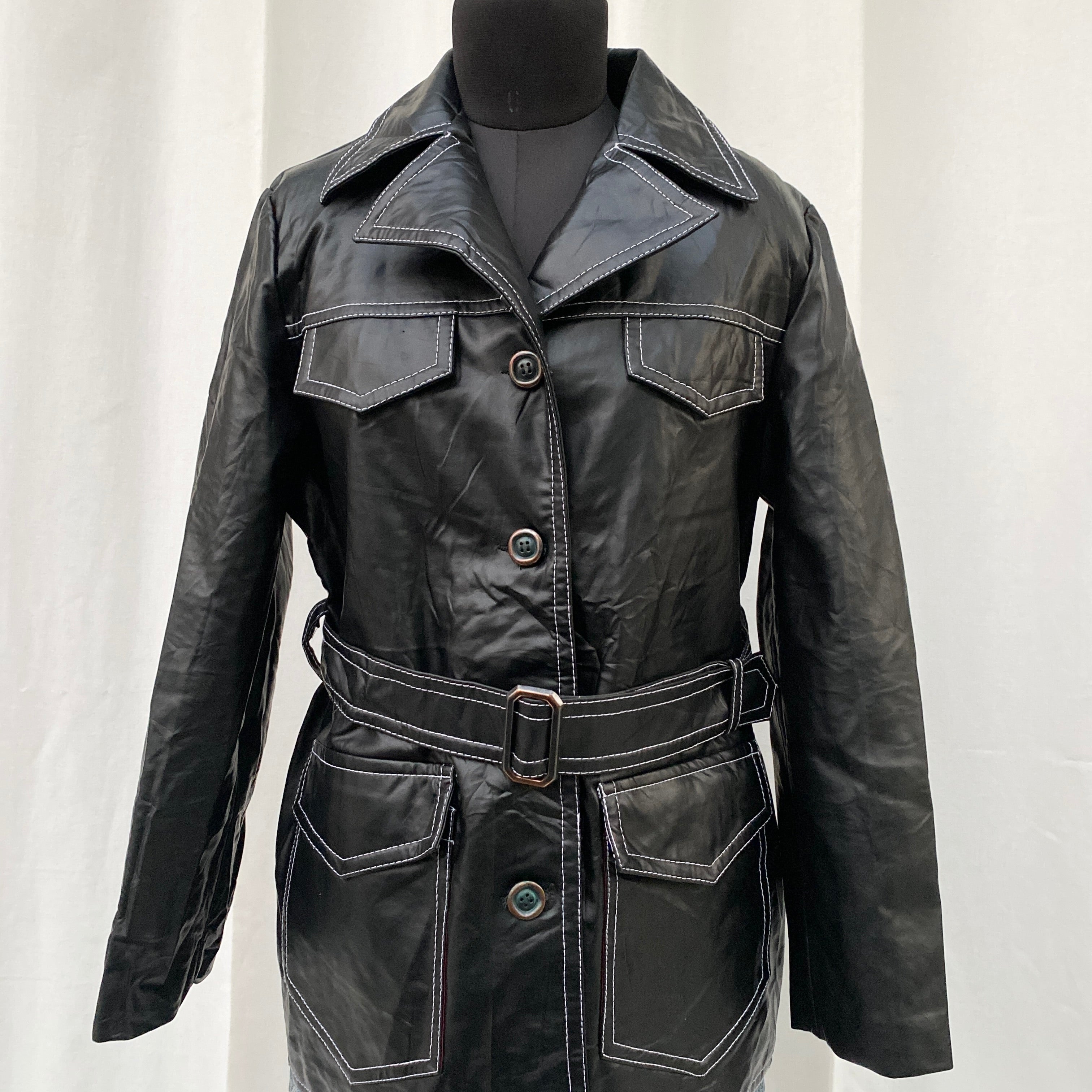 FAUX LEATHER JACKET (XS/S/M Adjustable)