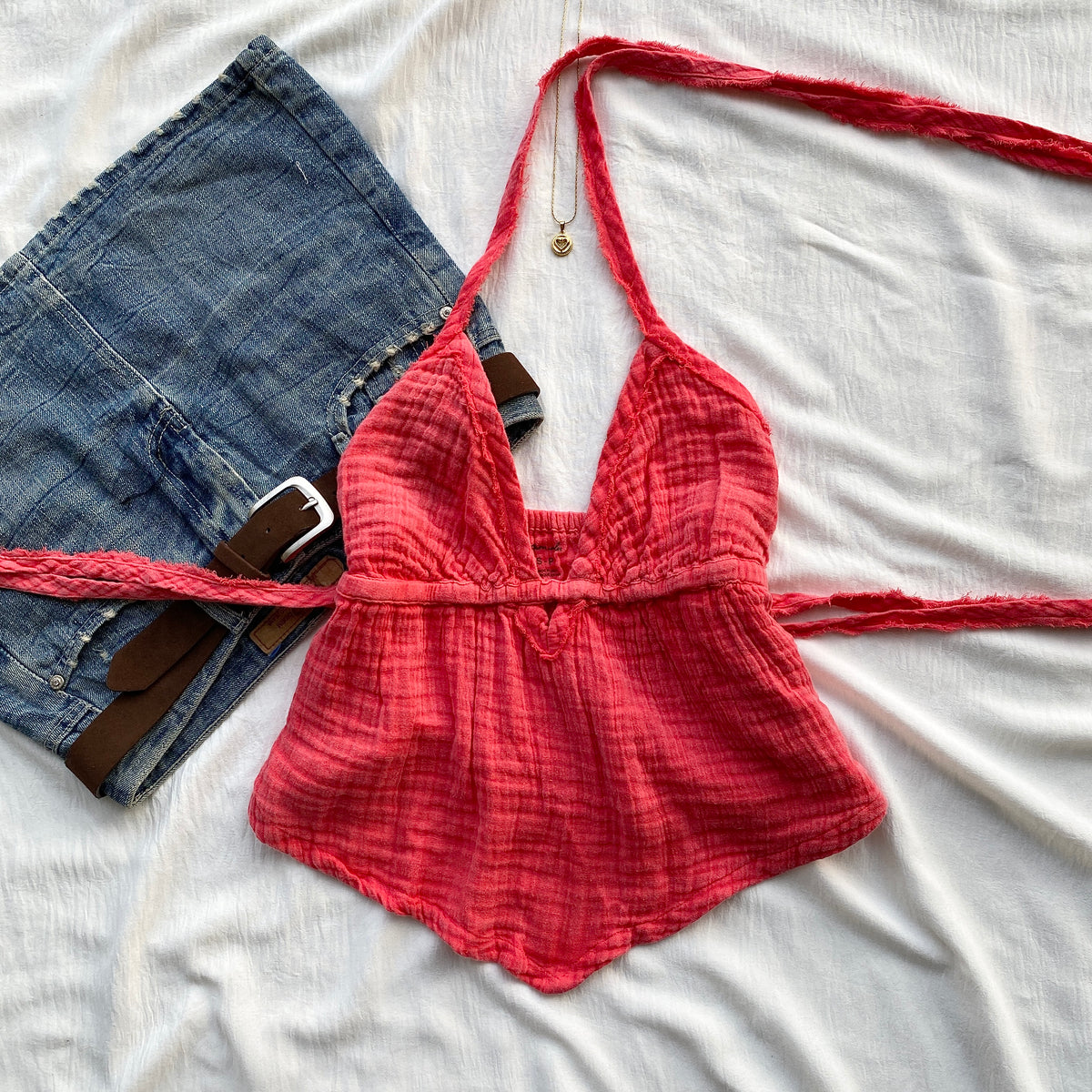 ORANGE HALTER TOP FROM FREE PEOPLE (Two sizes)