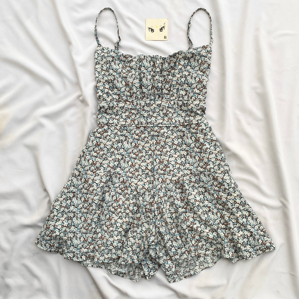 FLORAL PLAYSUIT (Bust : 34-38, Upper Waist : 32-36)
