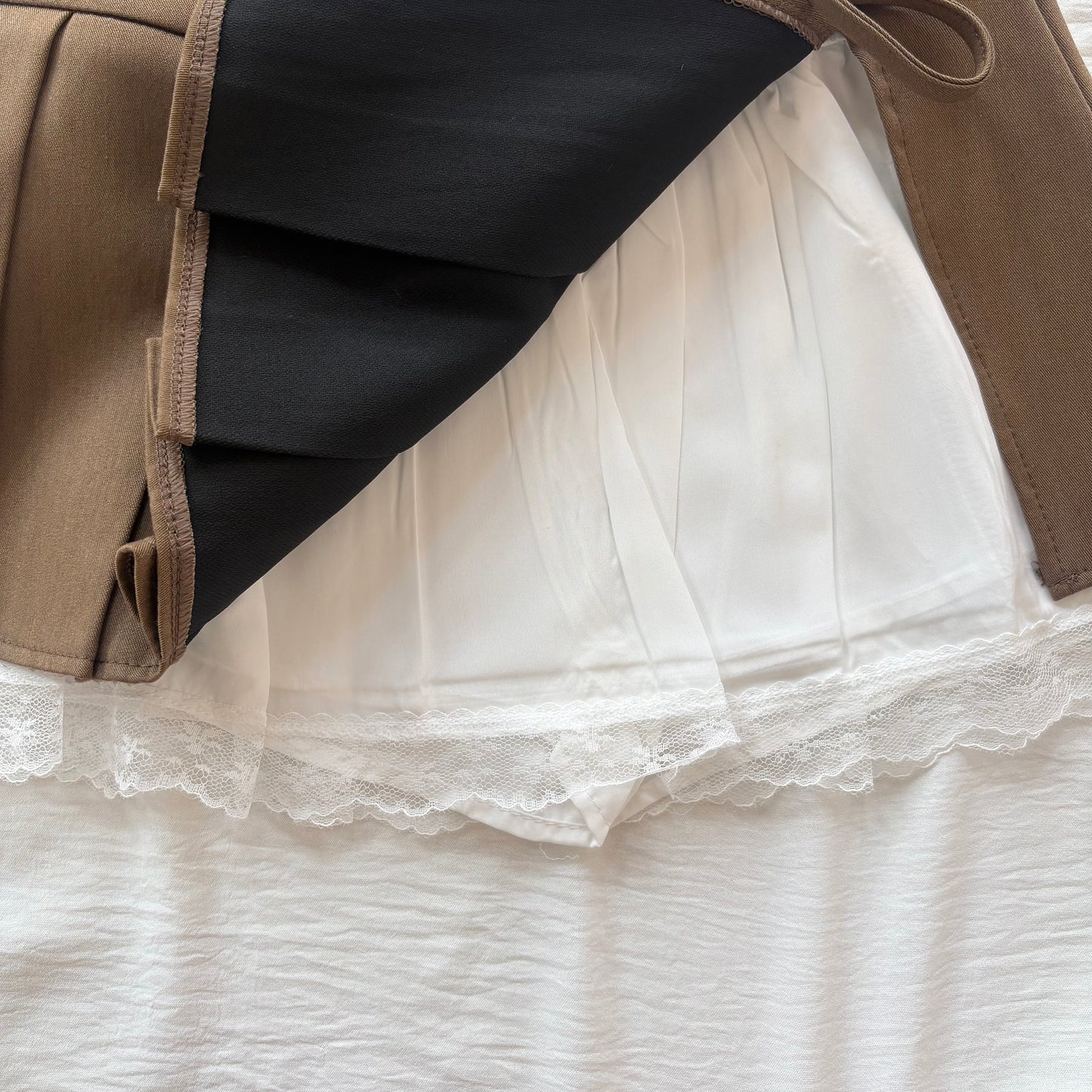 BROWN PLEATED SKIRT (Sizes available)