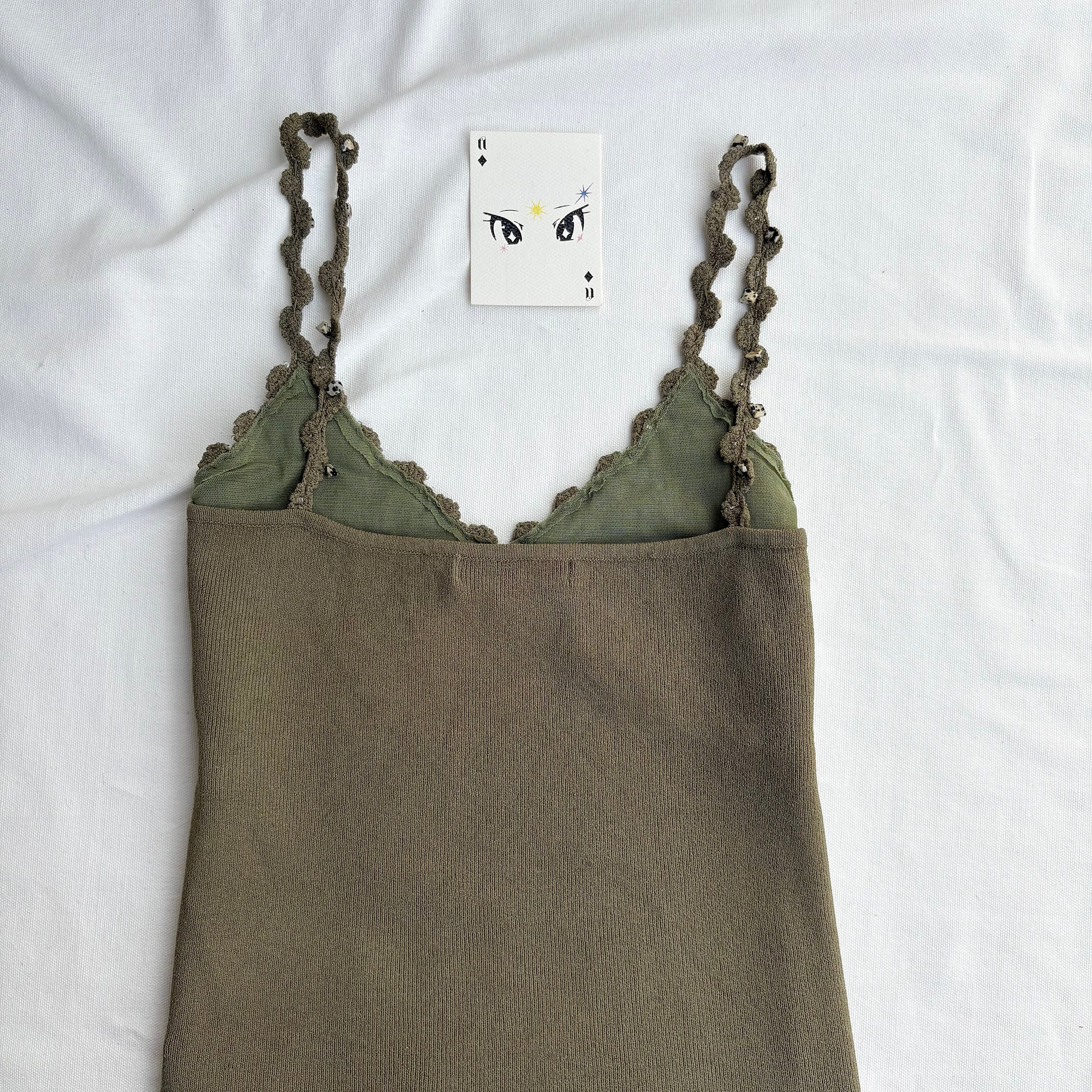 GREEN KNIT TOP (Bust : 30-34, Upper Waist : 26-34)