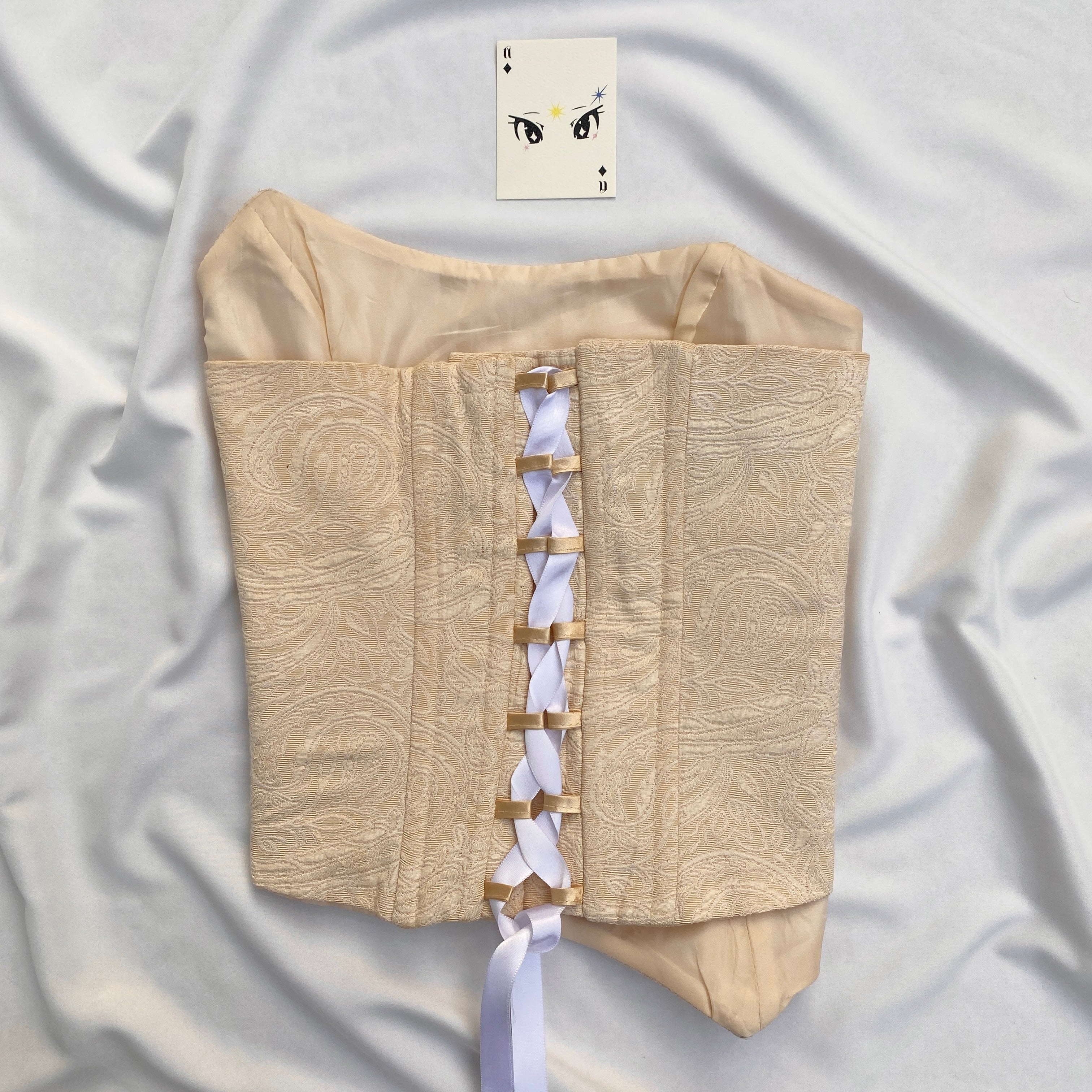 BEIGE ASYMMETRIC CORSET (Bust : 34-36, Upper Waist : 30-32)