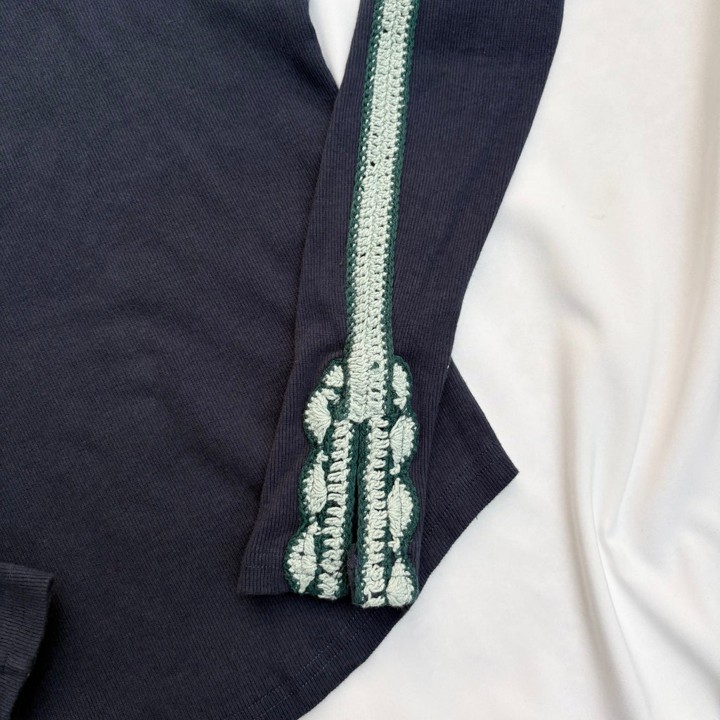 NAVY BLUE EMBROIDERED TOP (Two sizes available)