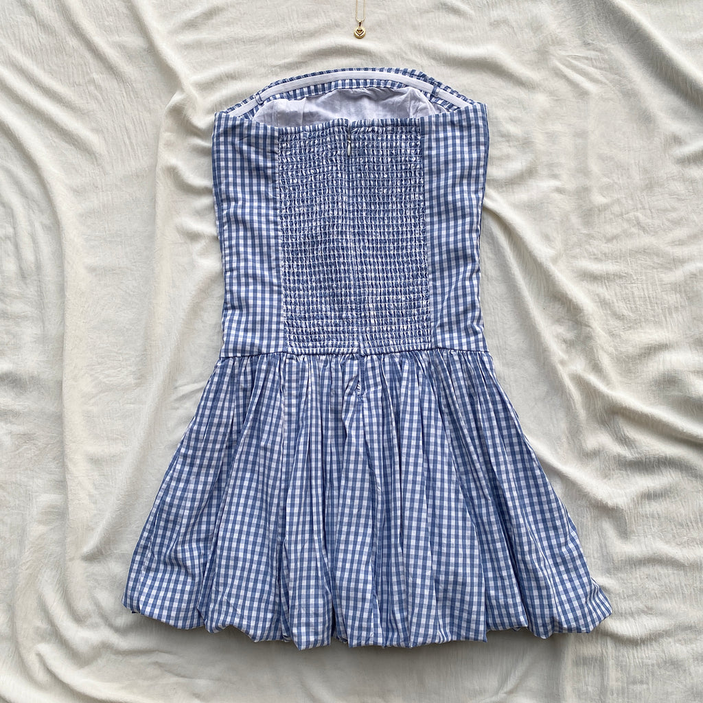 GINGHAM CORSET DRESS FROM ABERCROMBIE AND FITCH (Bust : 30-34, Upper Waist : 27-30)