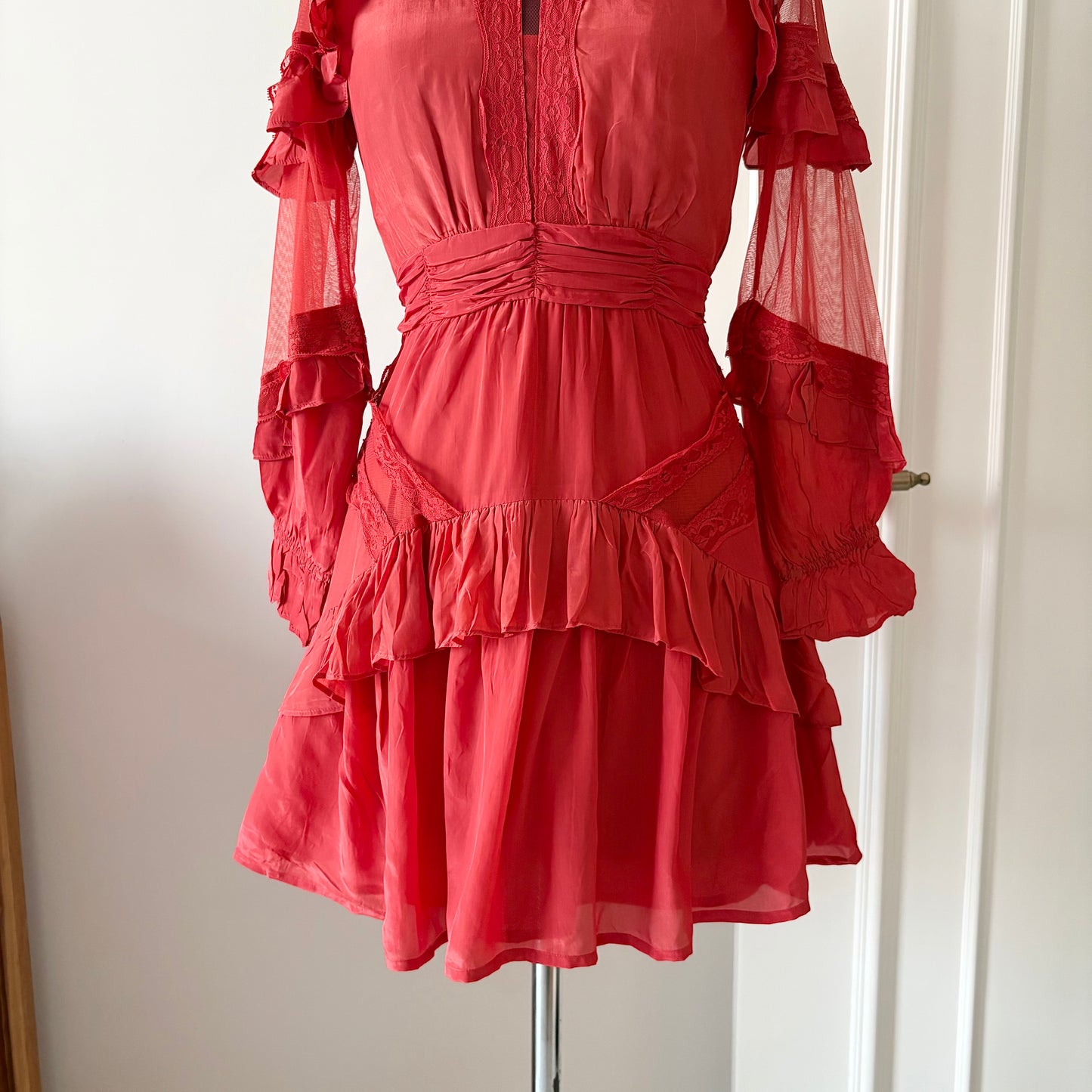 RUST ORANGE LACE DRESS (Multiple sizes available)