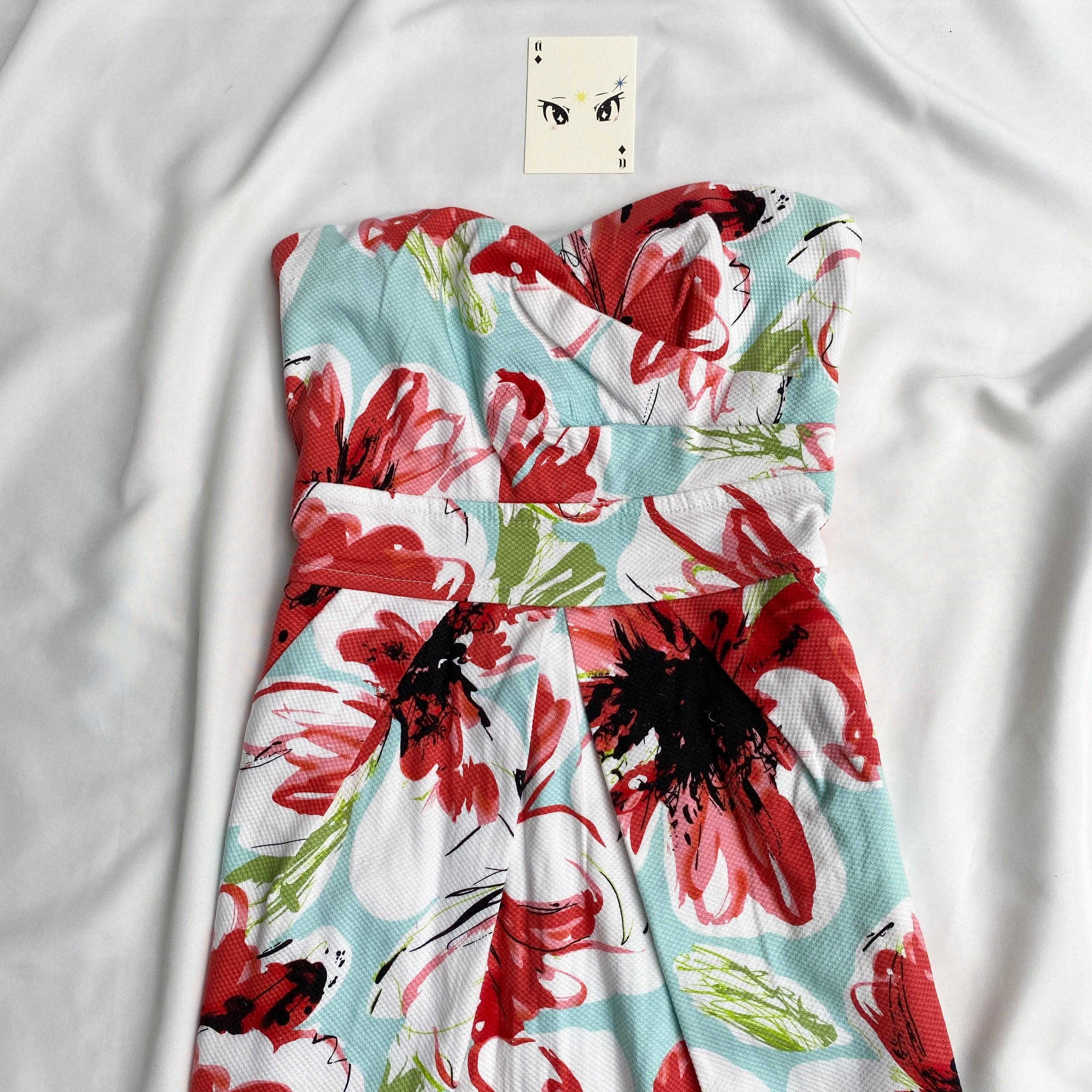 FLORAL CORSET DRESS (Bust : 28-32, Upper Waist : 24-26)