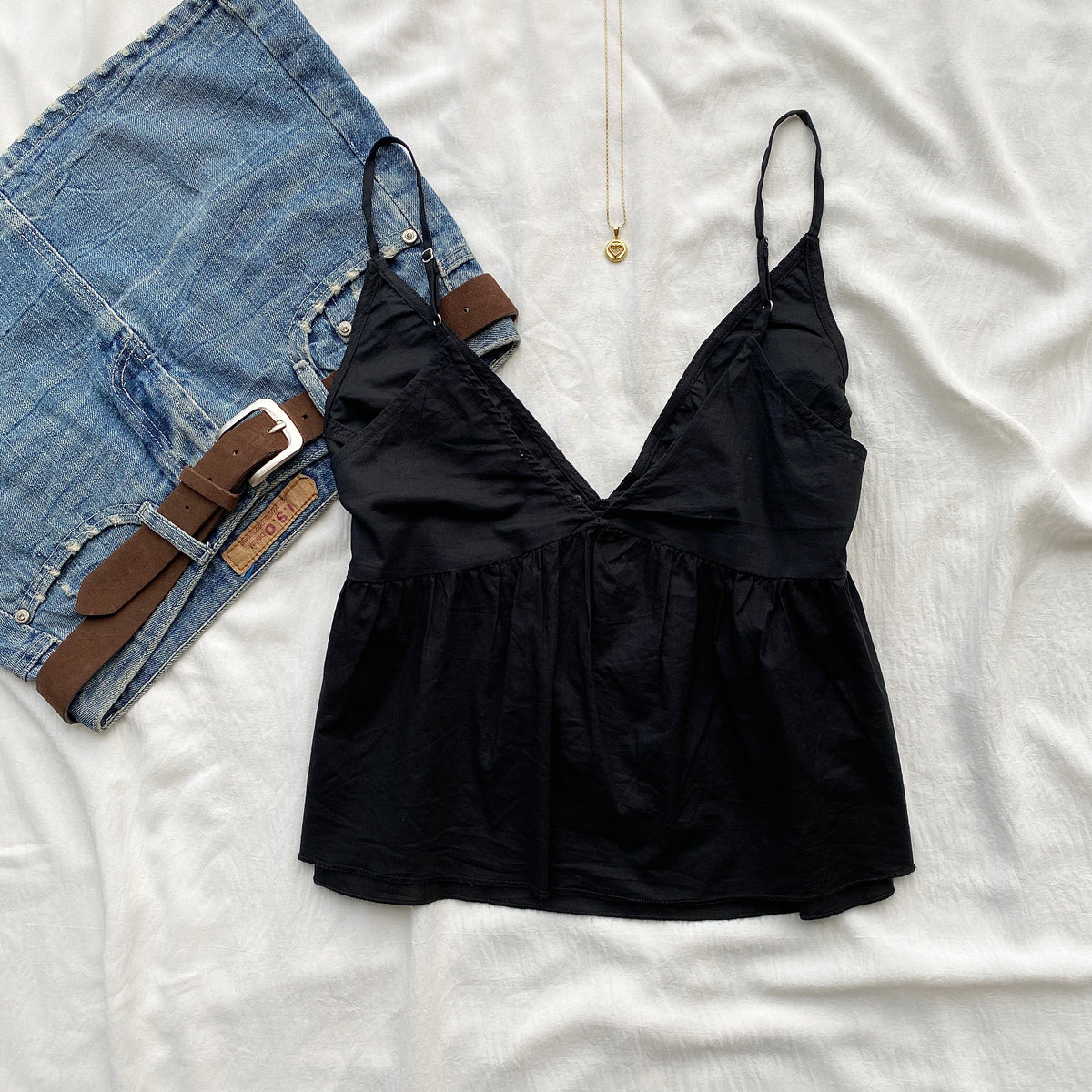 BLACK STUDDED TOP FROM URBAN OUTFITTERS (Two sizes)