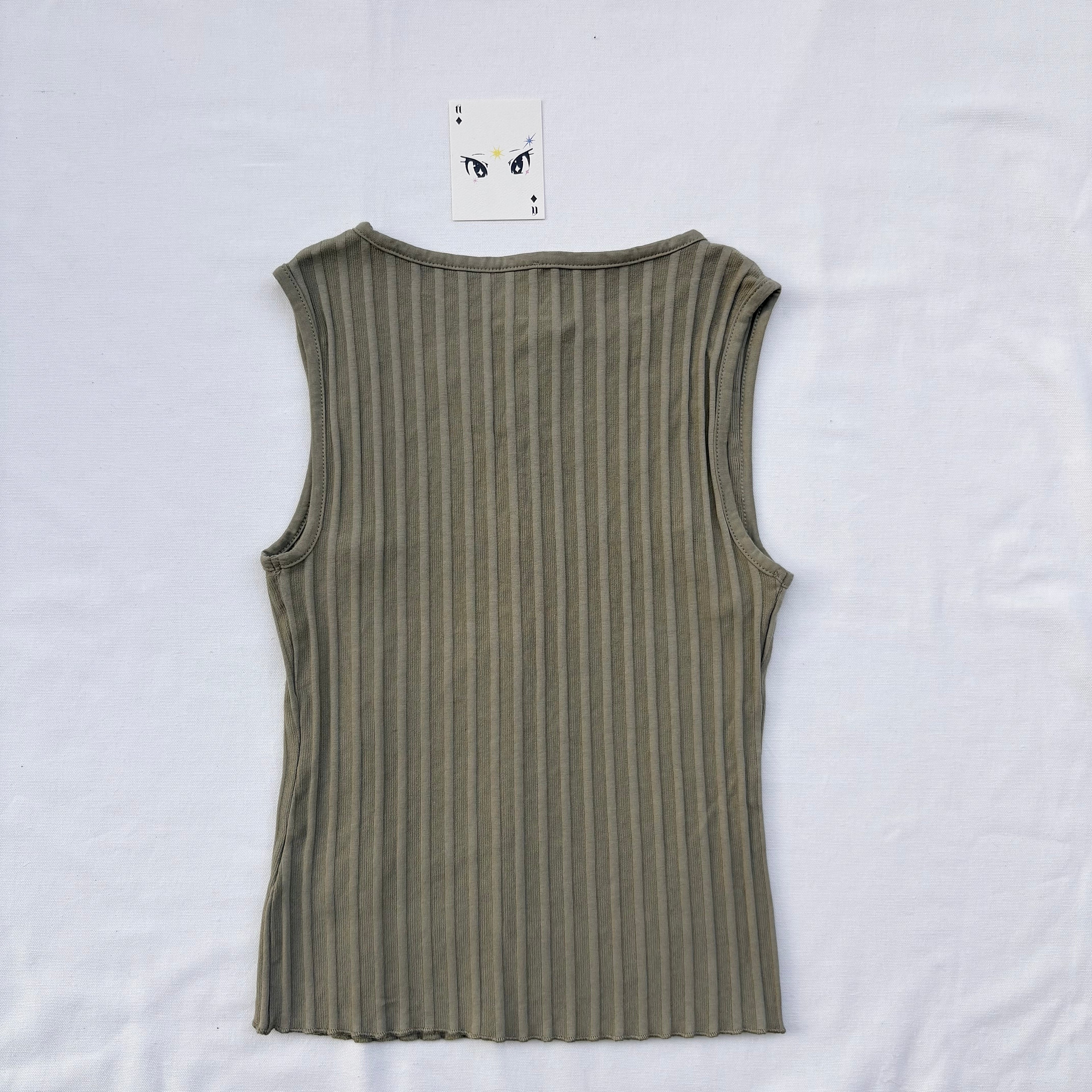 GREEN STRIPED TOP (Bust : 30-34, Upper Waist : 24-28)
