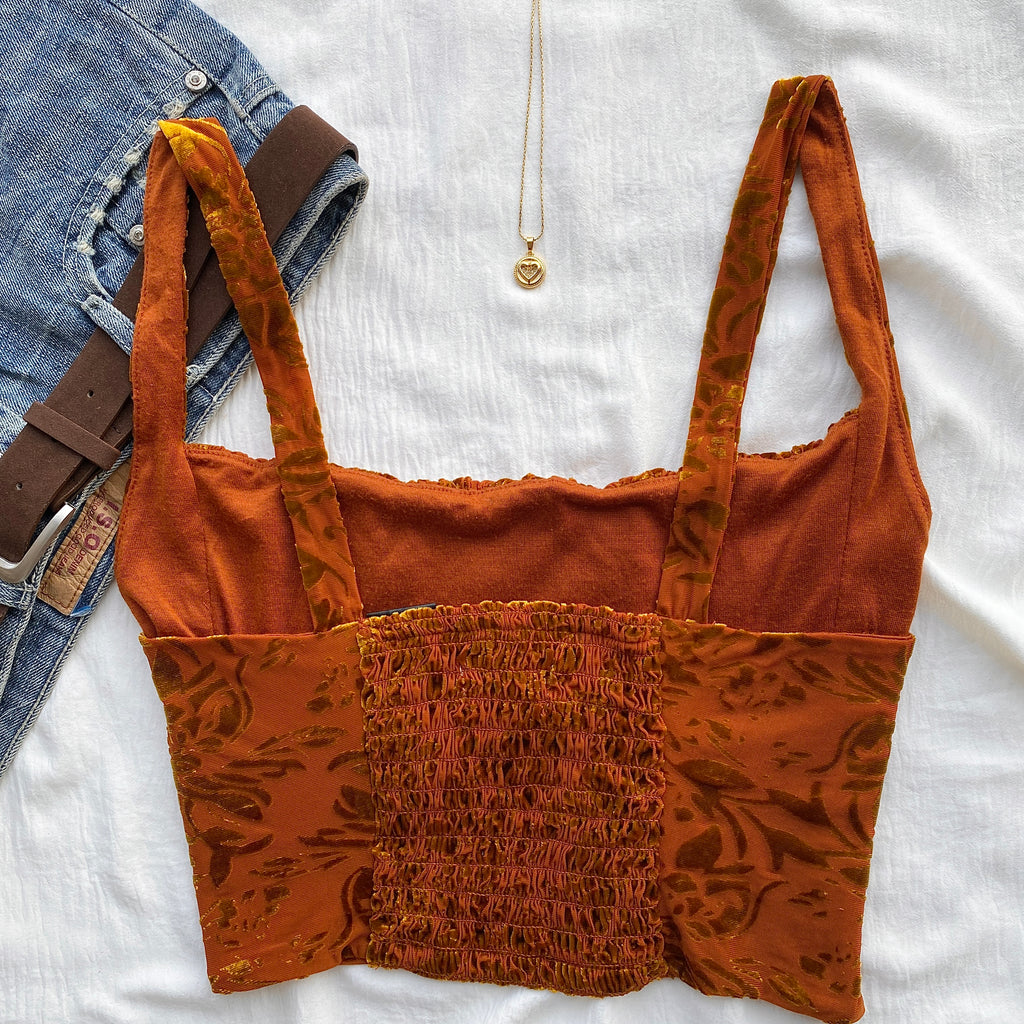 BROWN TOP FROM URBAN OUTFITTERS (Bust : 34-38, Upper Waist : 29-34)