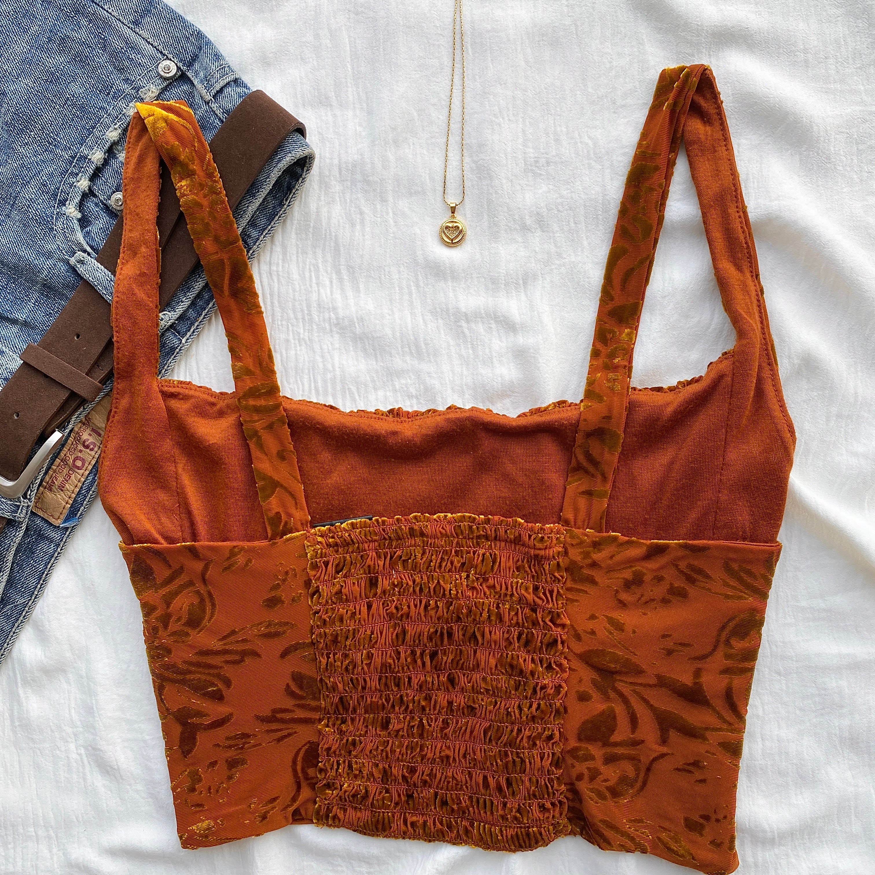 BROWN TOP FROM URBAN OUTFITTERS (Bust : 34-38, Upper Waist : 29-34)