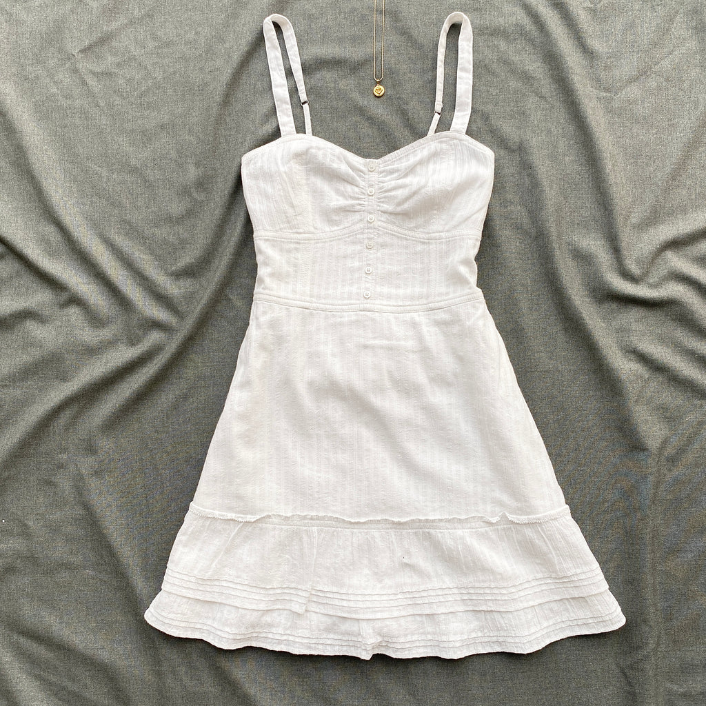 WHITE DRESS FROM HOLLISTER (Bust : 30-34, Upper Waist : 24-28)