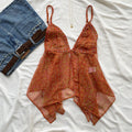 ORANGE EMBELLISHED TOP (Sizes available)
