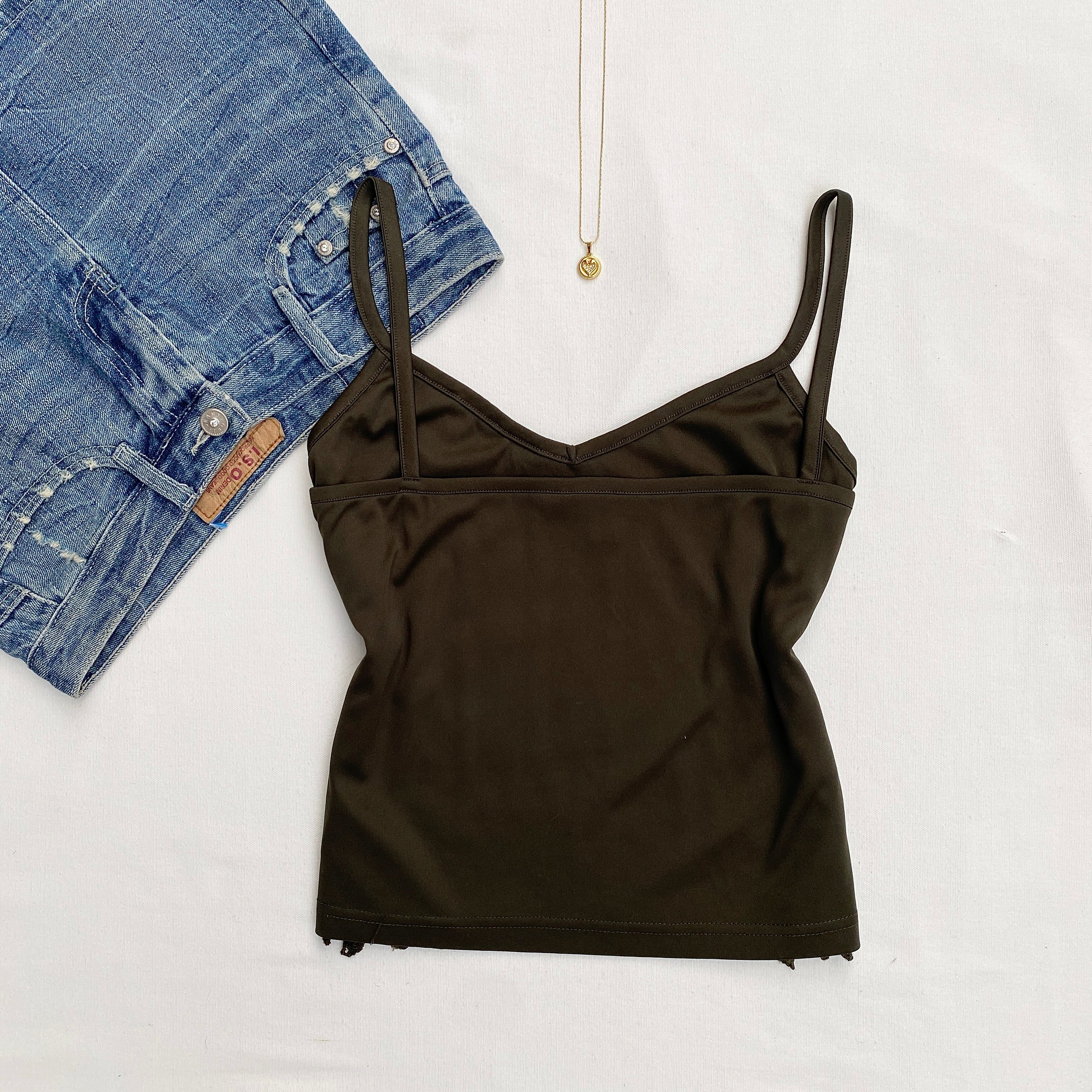 GREEN CROCHET TOP (Bust : 34-36, Upper Waist : 28-32)