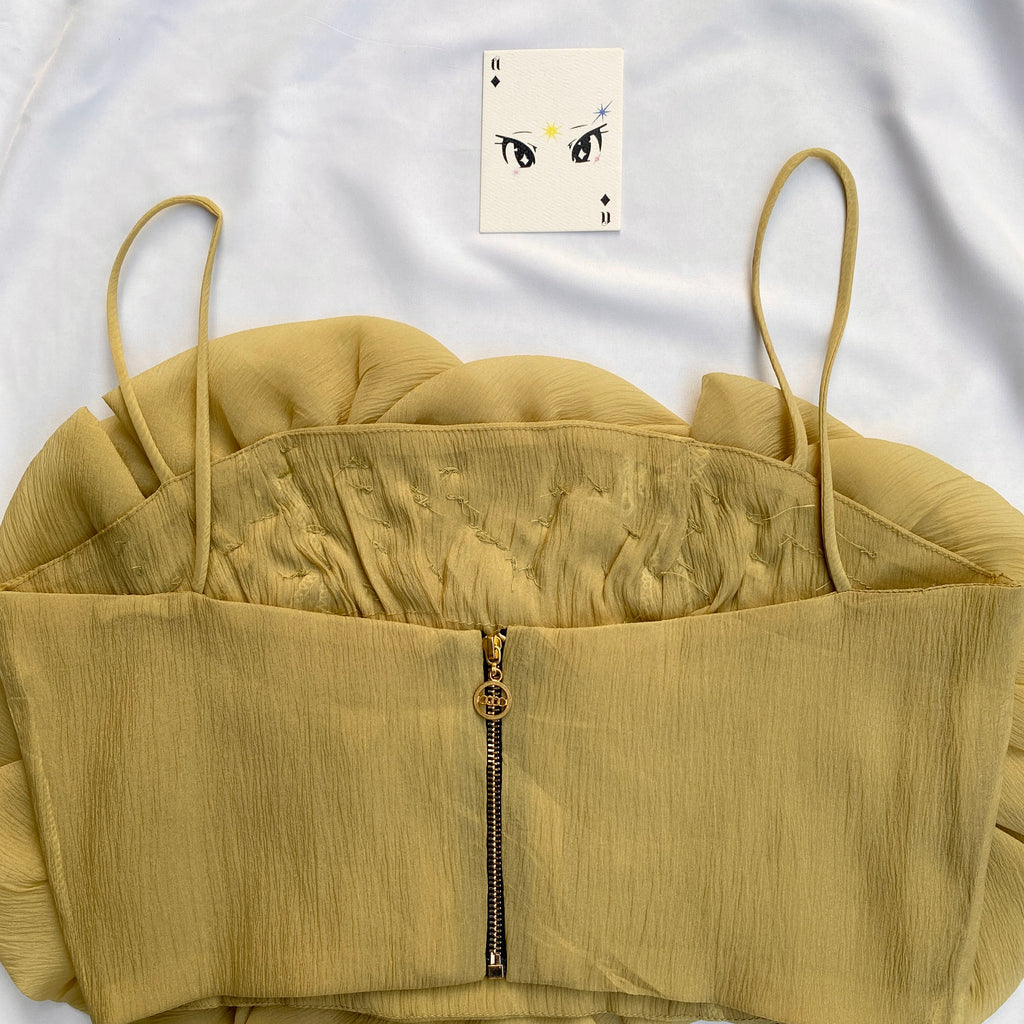 GREEN ROSE TOP (Bust : 32-34, Upper Waist : 28-30)