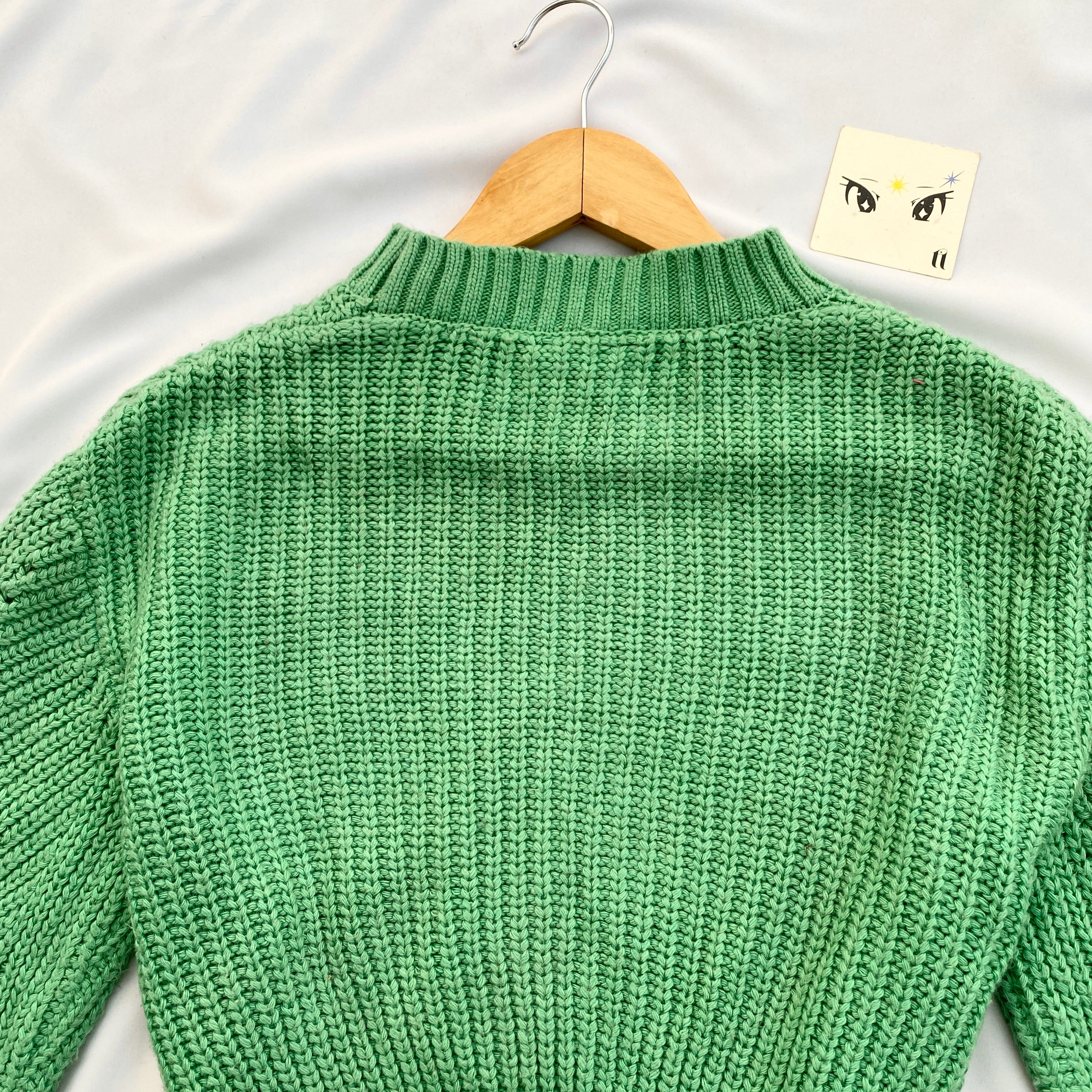GREEN KNIT (Bust : 40, Length : 16)