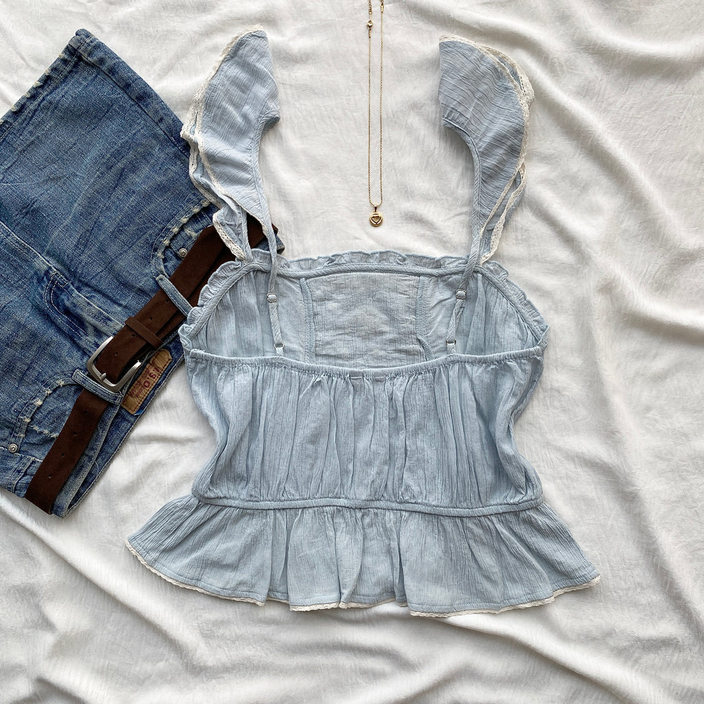 BLUE TOP FROM ZARA (Bust : 34-38, Upper Waist : 28-34)