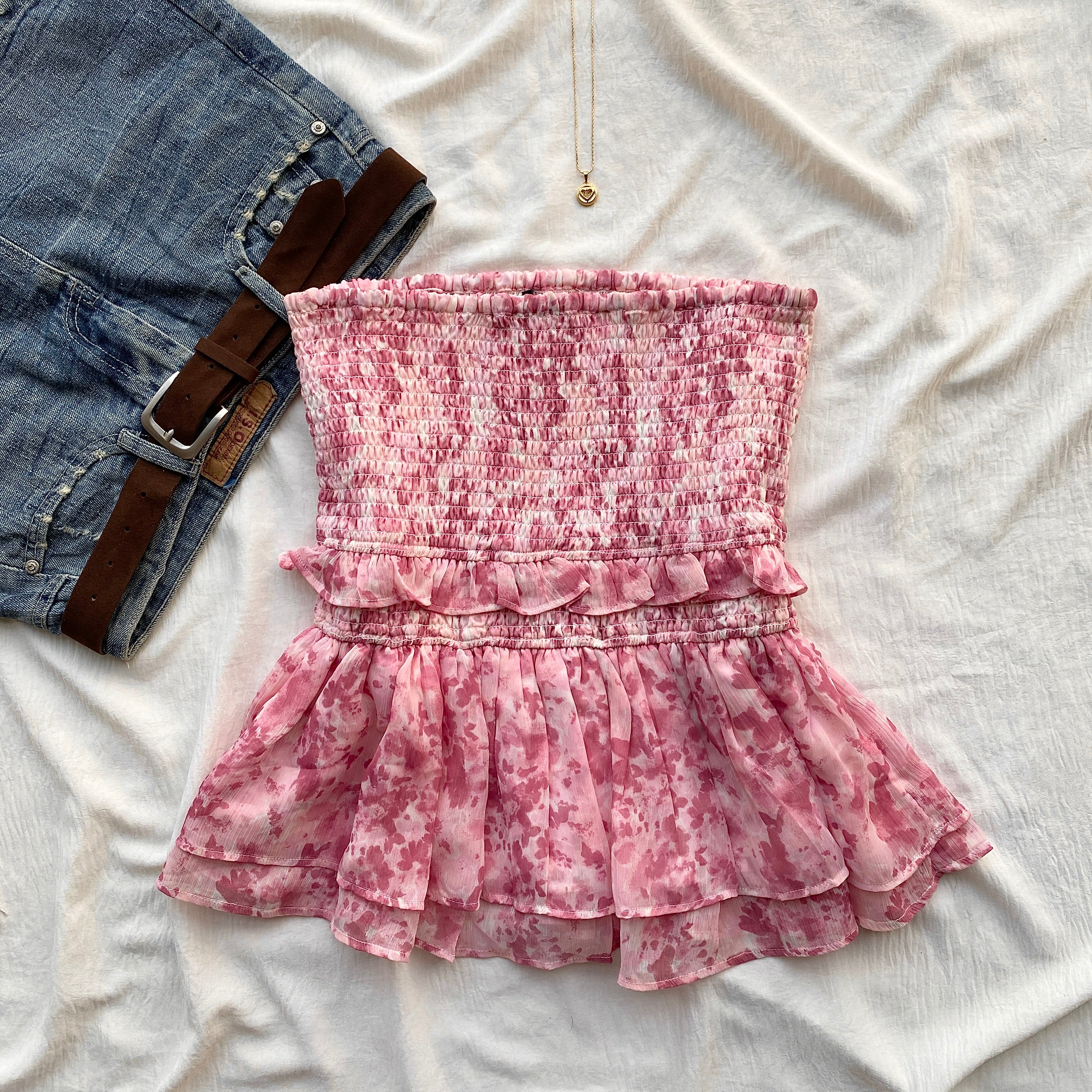 PINK FLORAL TOP (Two sizes)