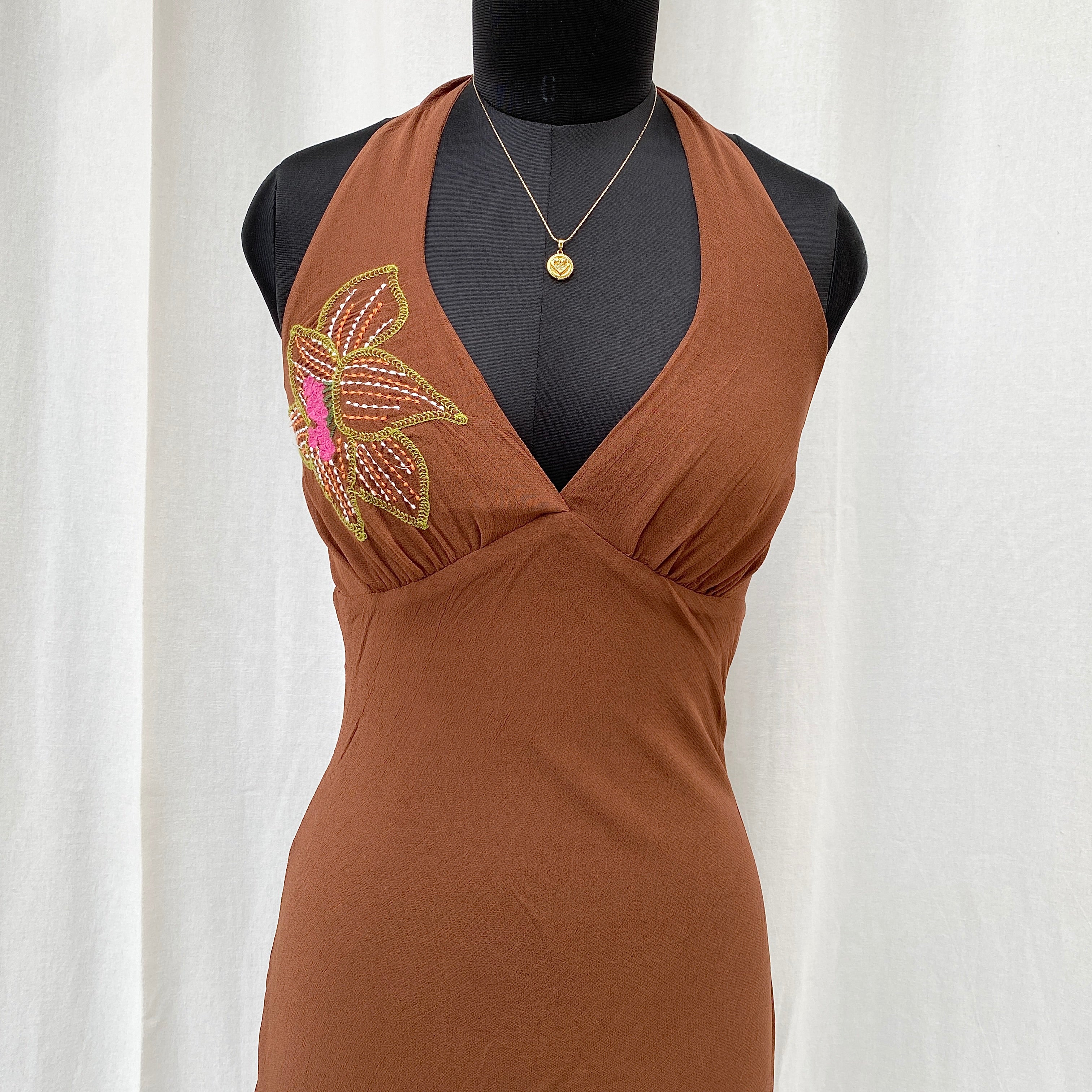 BROWN EMBROIDERED DRESS FROM URBAN OUTFITTERS (Multiple sizes available)