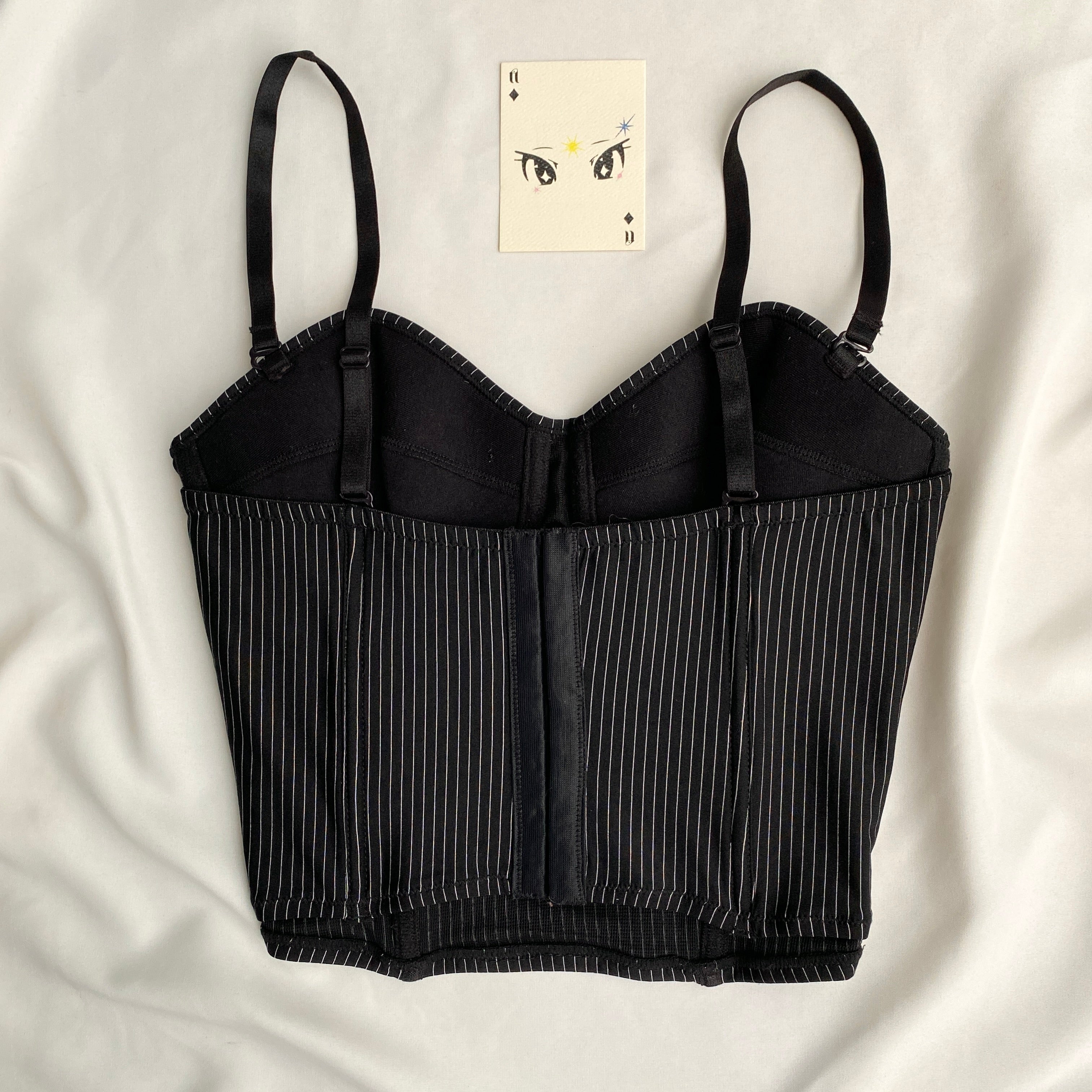 PINSTRIPE CORSET (Bust : 32D/34C/36B, Upper Waist : 26-30)