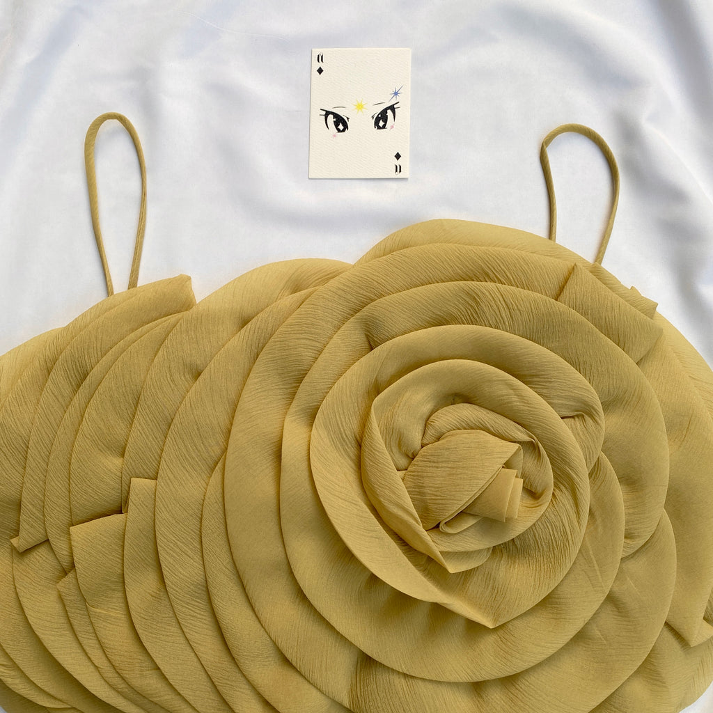 GREEN ROSE TOP (Bust : 32-34, Upper Waist : 28-30)