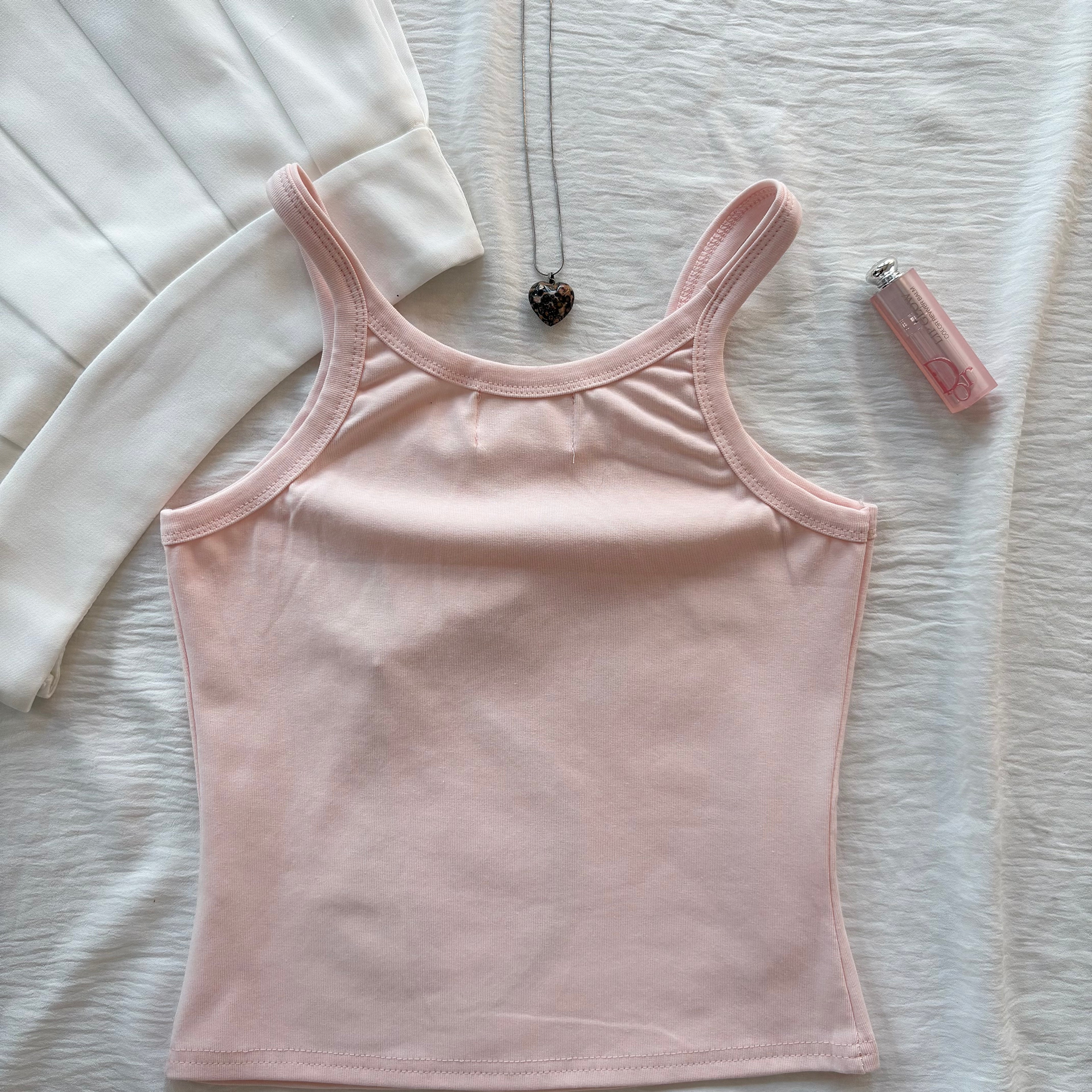CAT TANK TOP IN PINK (Bust : 30-34, Upper Waist : 24-28)