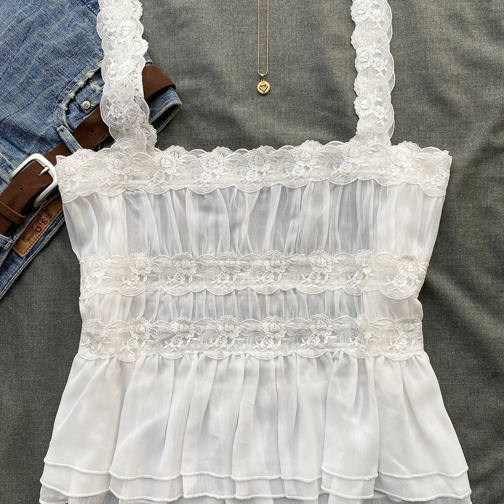 WHITE LACE TOP FROM FREE PEOPLE (Sizes available)
