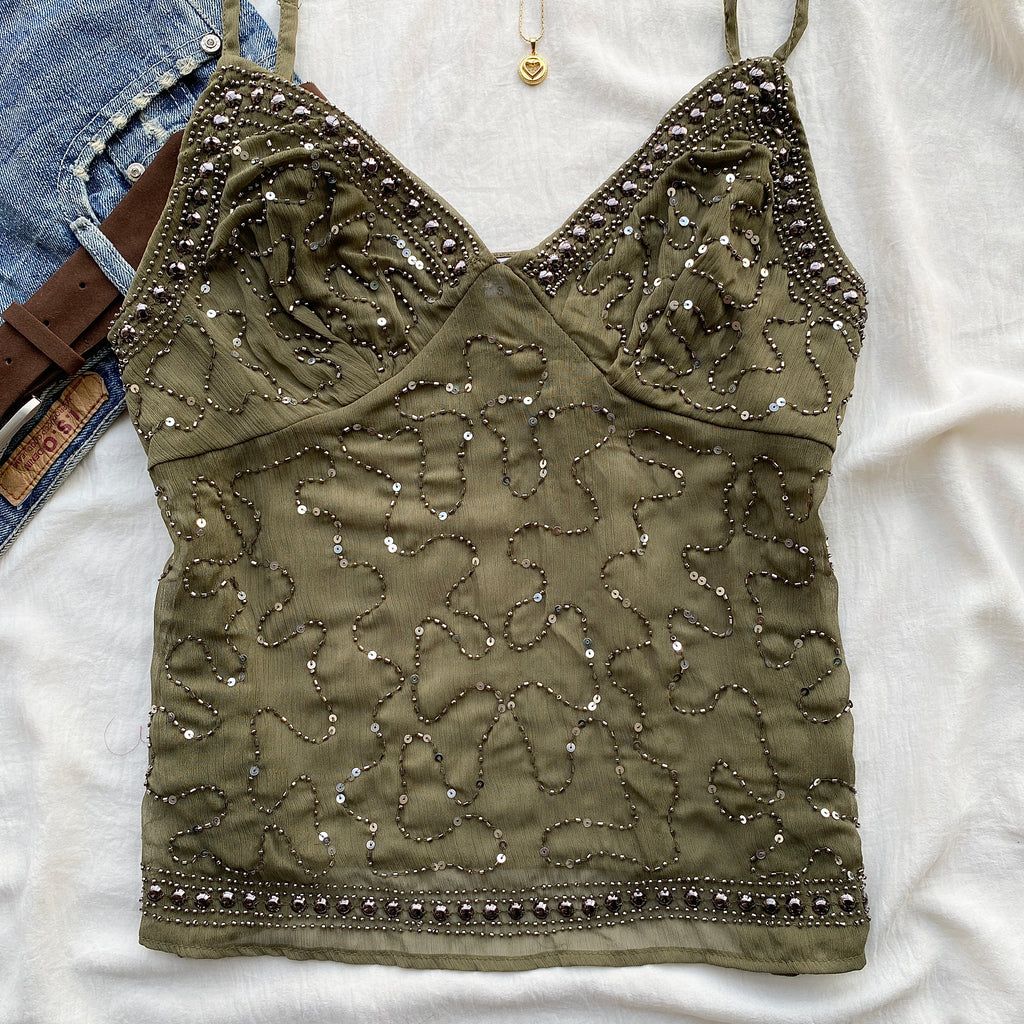 CELESTE TOP in Olive Green (Sizes available)