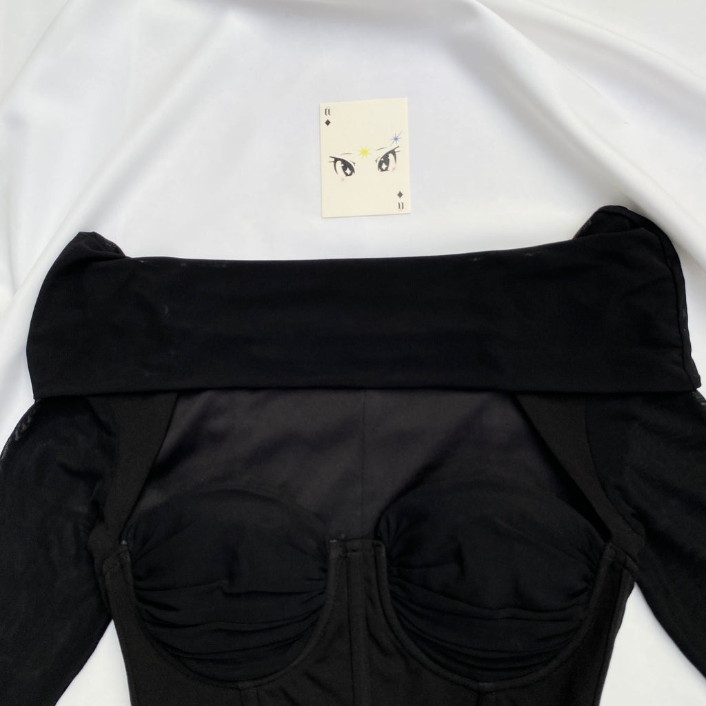 BLACK CORSET (Bust : 32-34, Upper Waist : 26-32)