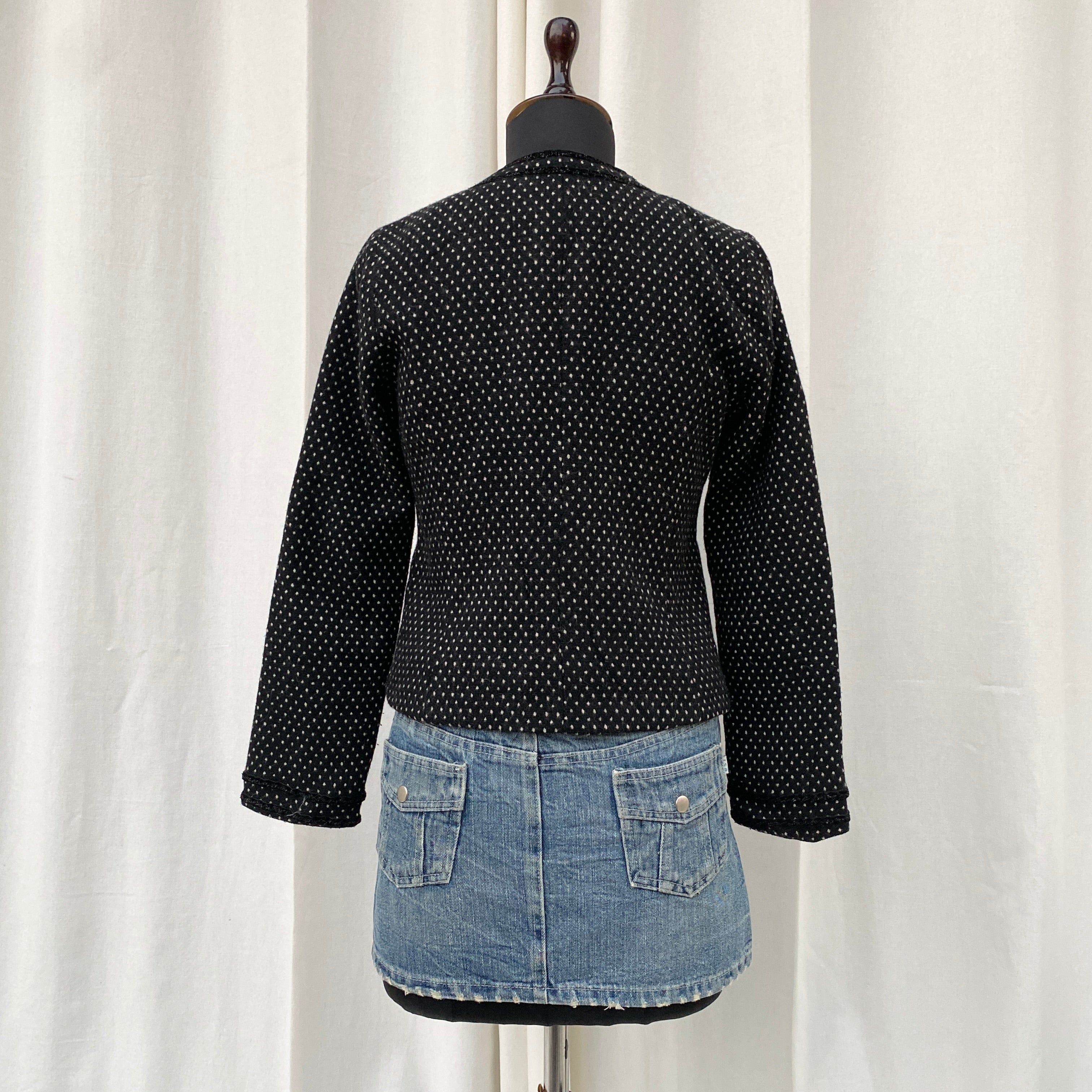 POLKA DOT TWEED JACKET (XS/S)