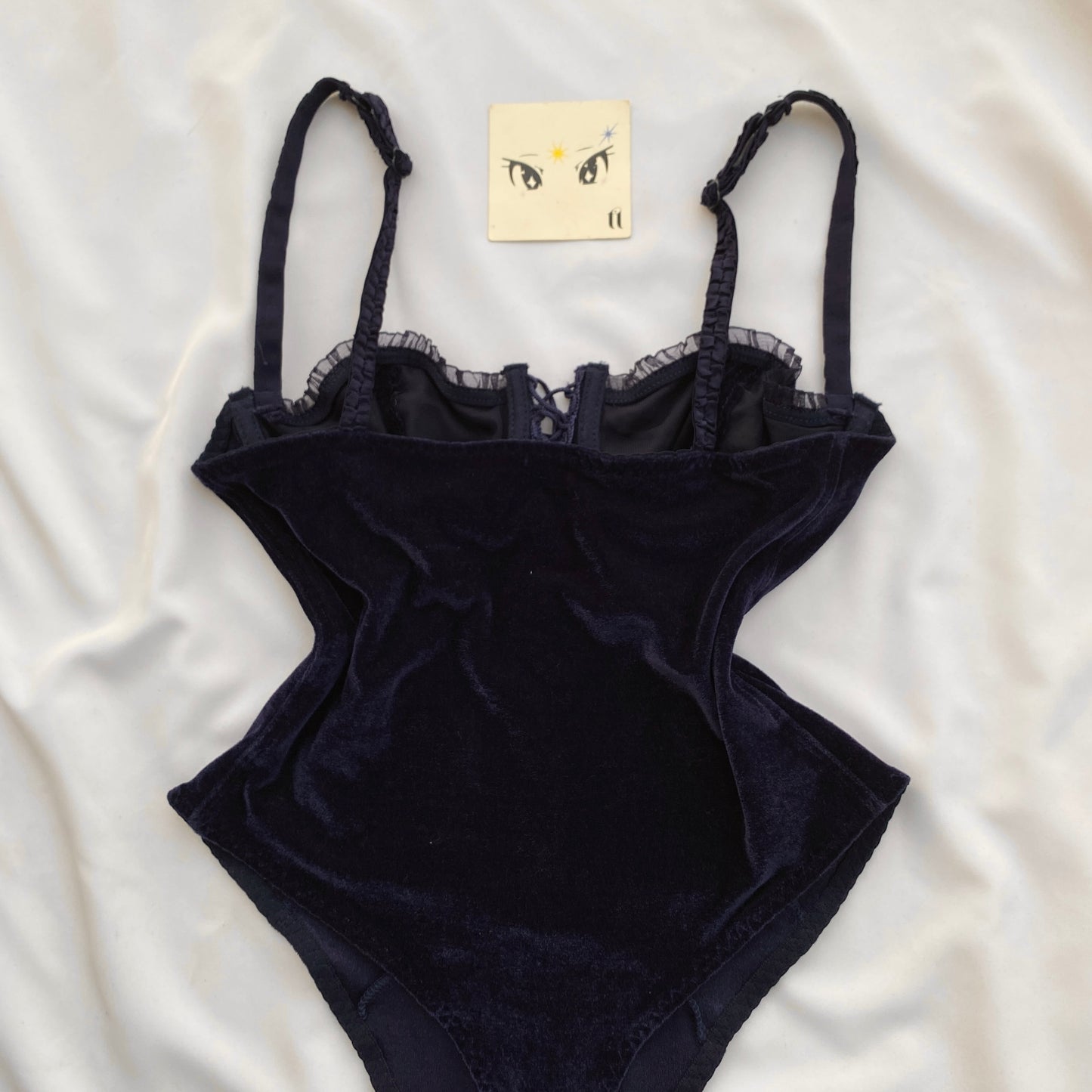 VELVET BUSTIER BODYSUIT