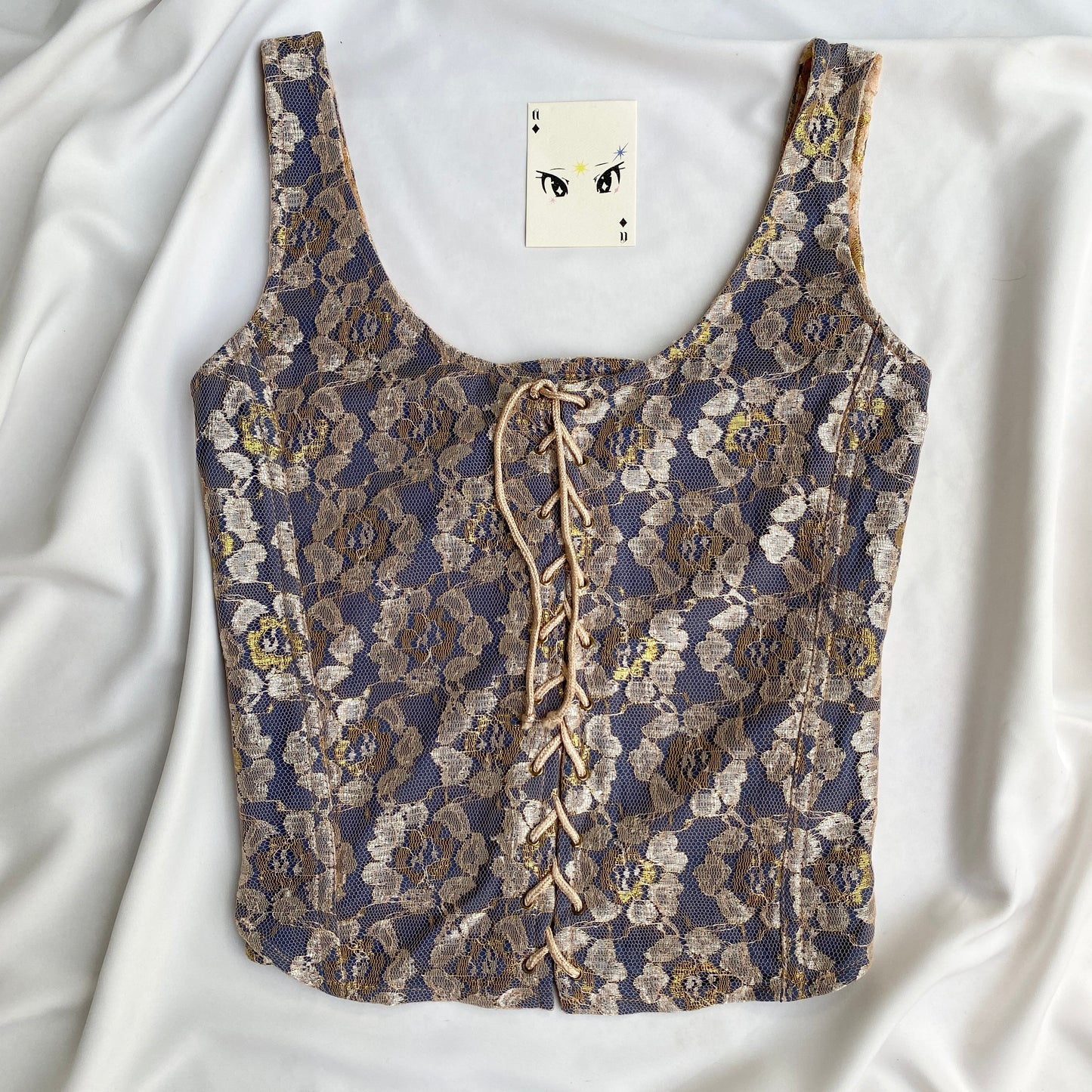 BLUE LACE CORSET (Two sizes available)