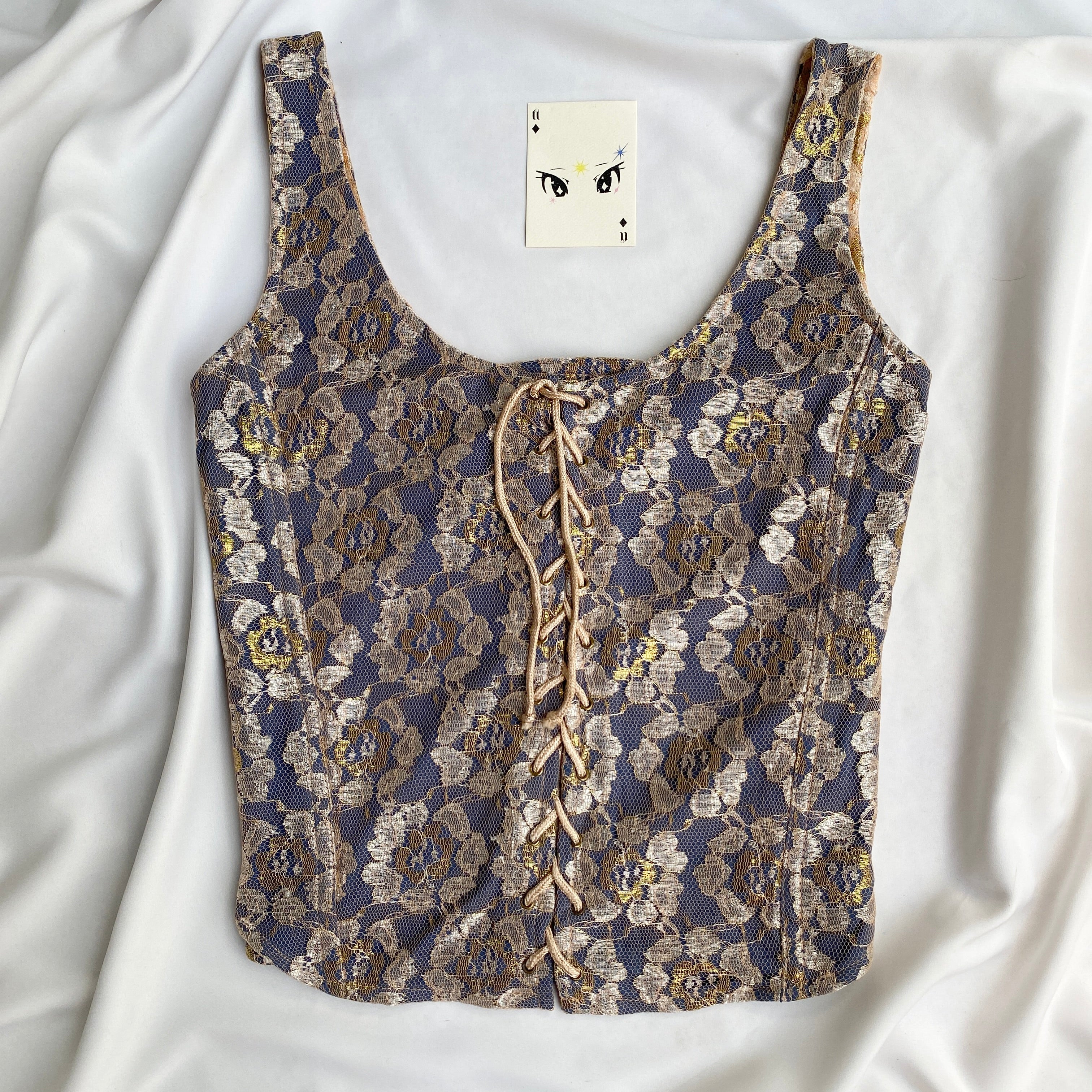 BLUE LACE CORSET (Two sizes available)