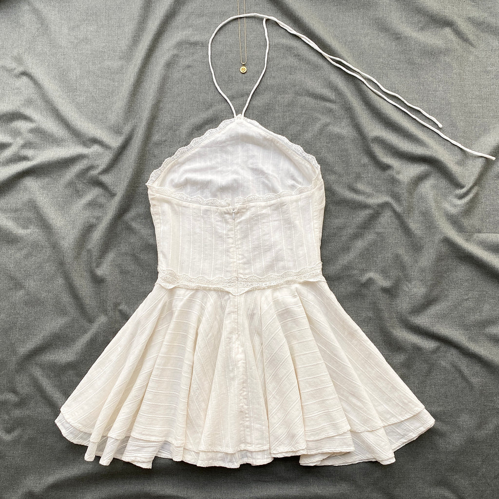 WHITE HALTER DRESS DROM ZARA (Sizes available)