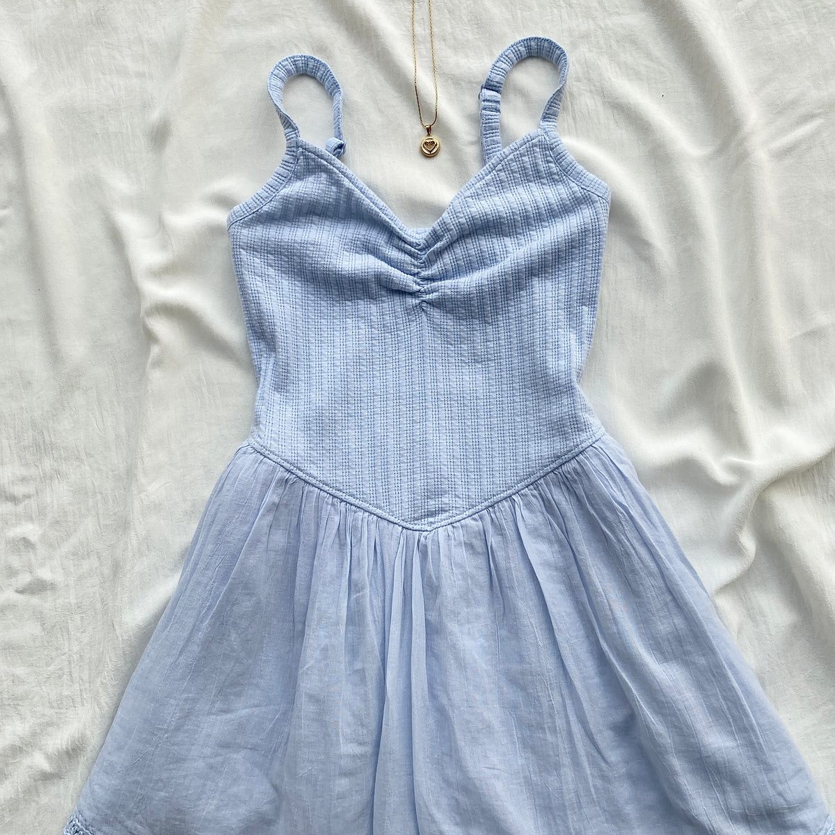 FIT AND FLARE DRESS IN BLUE (Sizes available)