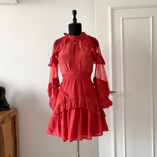 RUST ORANGE LACE DRESS (Multiple sizes available)