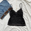 BLACK EMBELLISHED TOP (Sizes available)