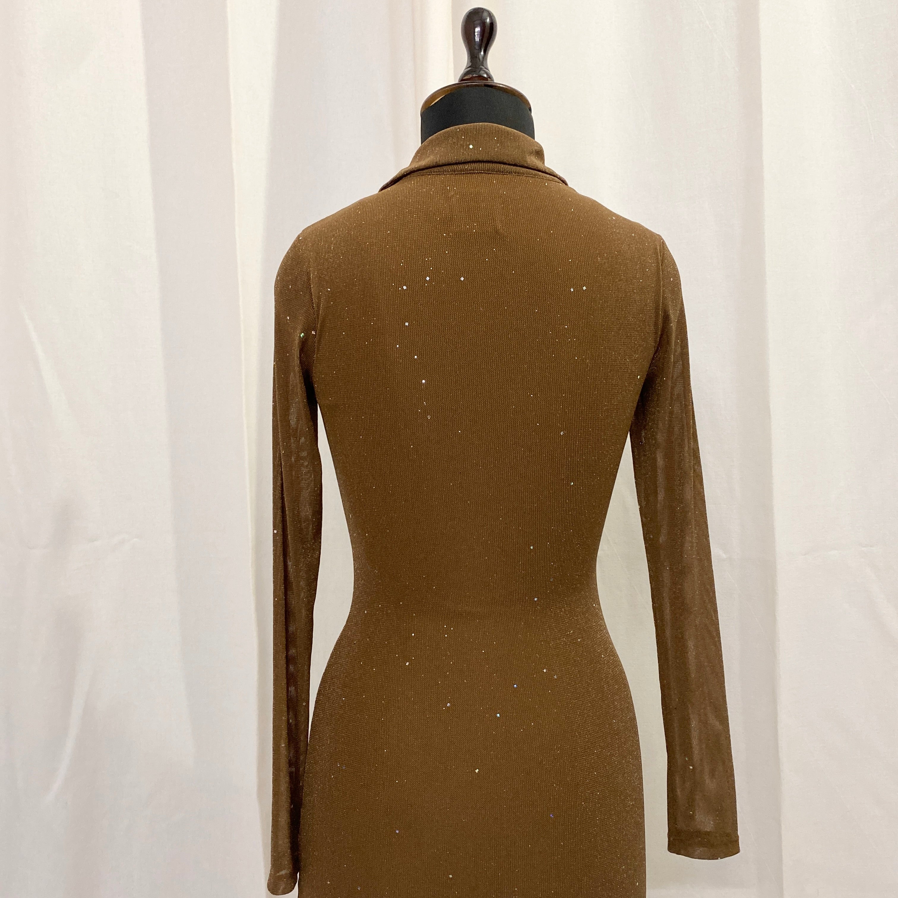 BROWN SHIMMERY DRESS FROM PRINCESS POLLY (Bust : 30-34, Upper Waist : 23-28)